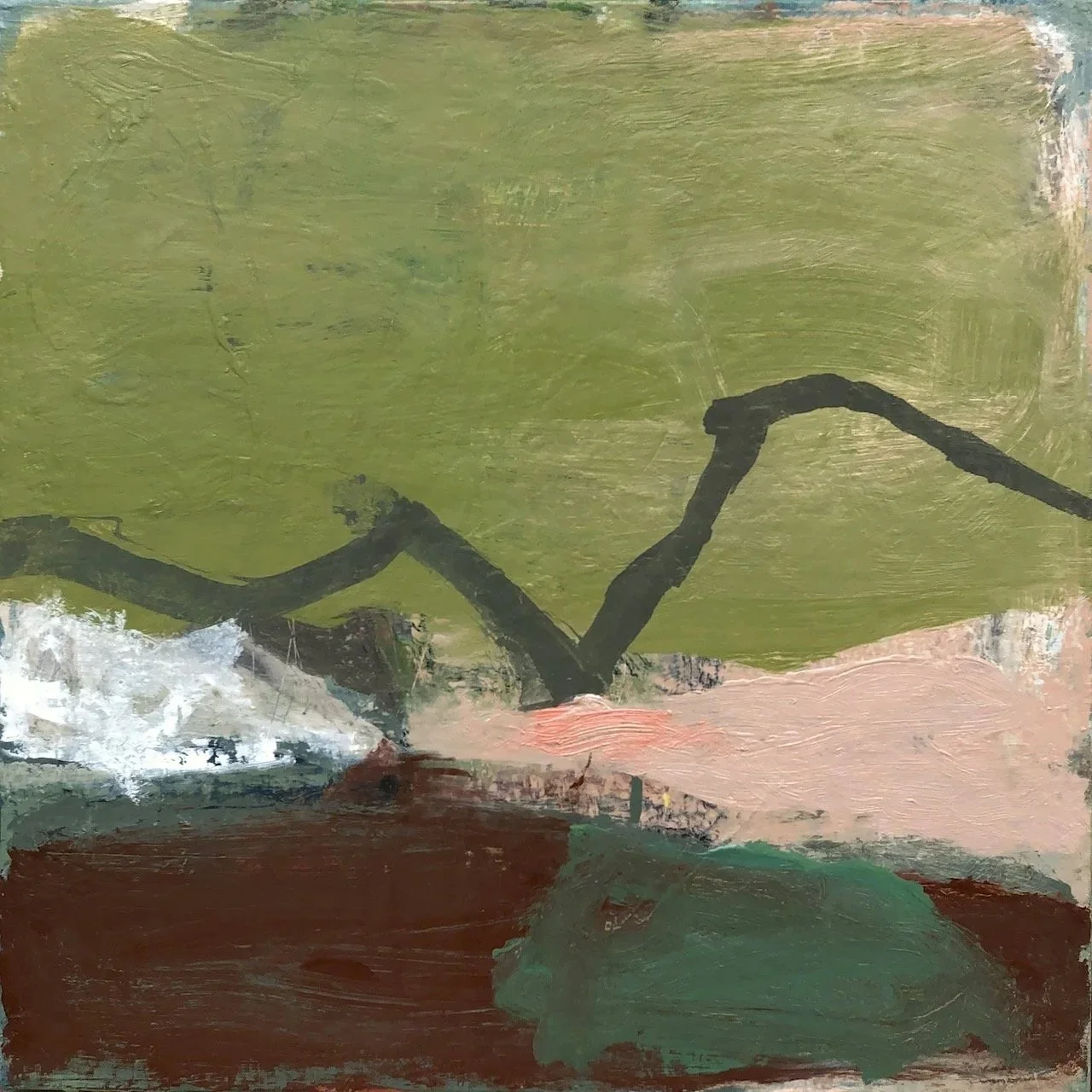 Complements from the River (2025) oil on canvas 40X40cm