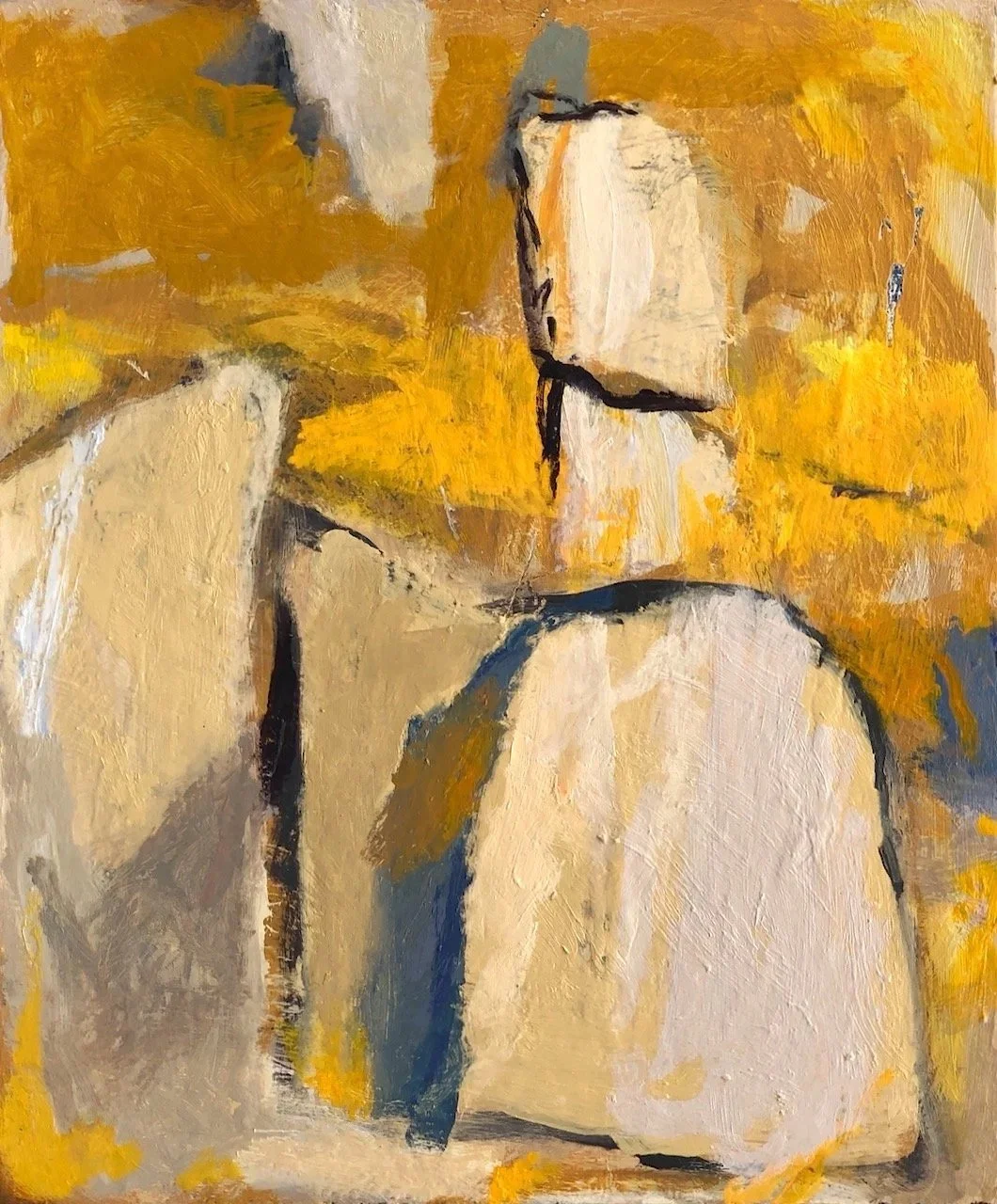 Grass and Granite (2025) oil on canvas 60X50cm (Available)