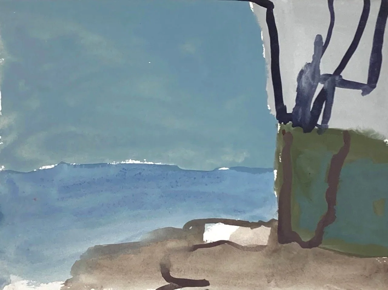 Wangi 3 (2024) gouache on paper 30X40cm