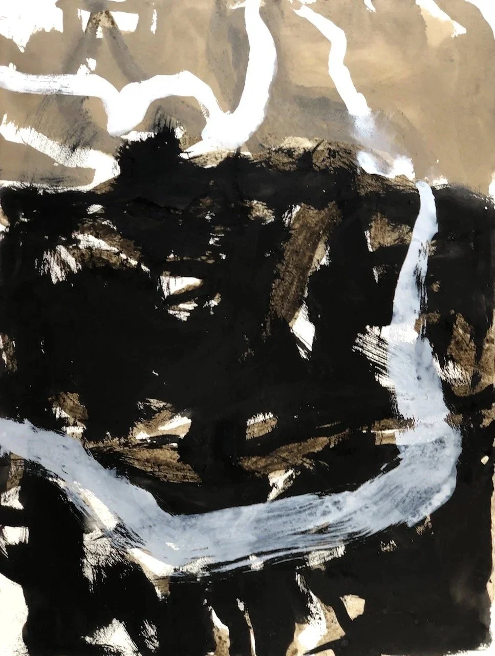 Mangrove 11 (2026) earth pigment, binder & gouache on paper 76X56cm
