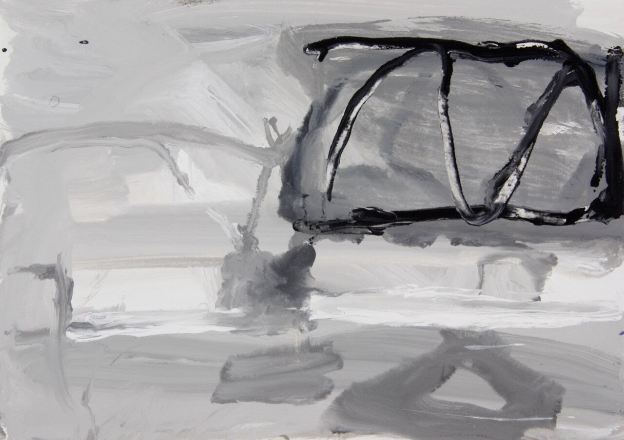 Grey Day (2020) gouache on paper 30X42cm (Available)