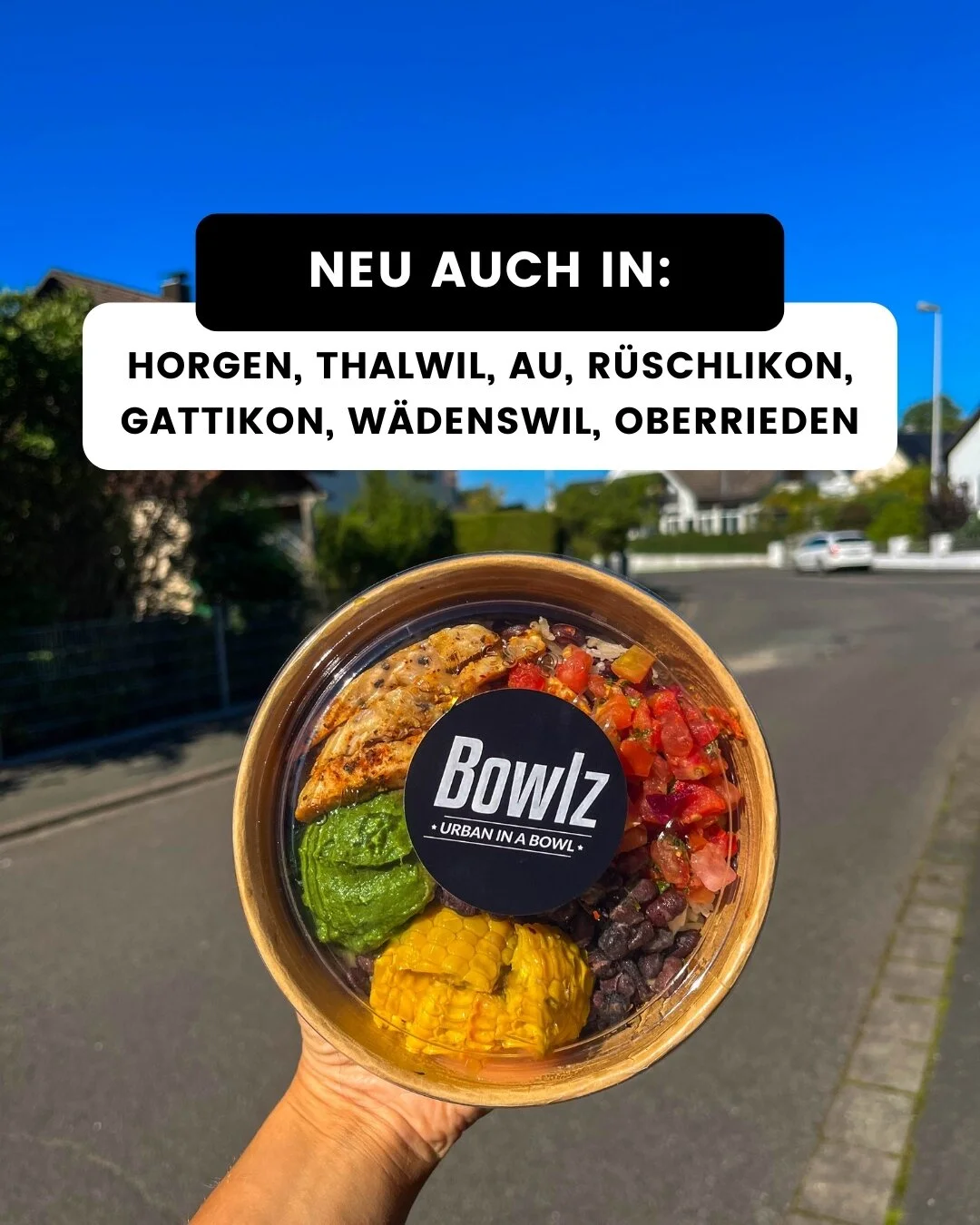 🚴&zwj;♂️ Gute Nachrichten, Bowlz-Fans! 🚴&zwj;♂️ ⁠
⁠
Ab heute liefern wir unsere Bowls in neue Liefergebiete! 🎉⁠
⁠
Wir erweitern unseren Horizont und liefern ab sofort auch nach:⁠
📍 Horgen⁠
📍 Gattikon⁠
📍 Thalwil⁠
📍 R&uuml;schlikon⁠
📍 Au ZH⁠
📍