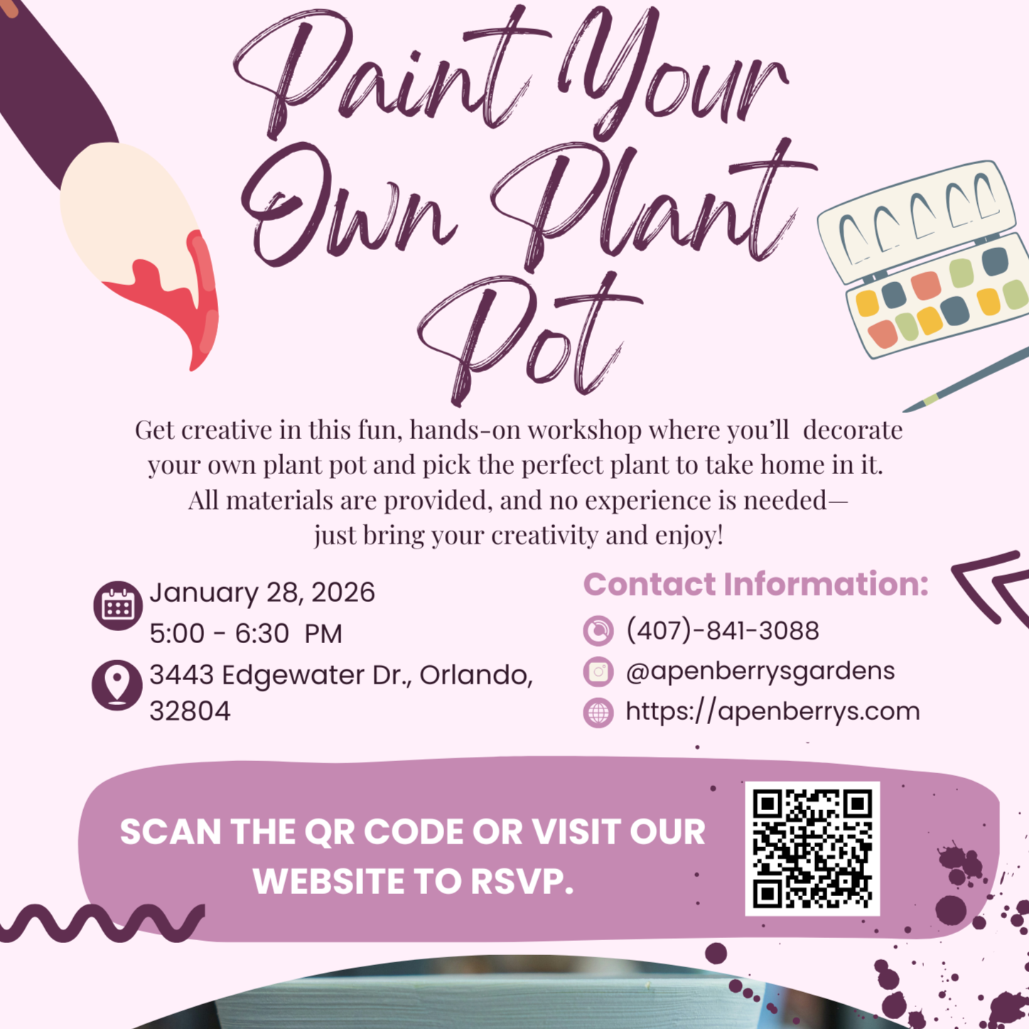 Paint Your Own Plant Pot