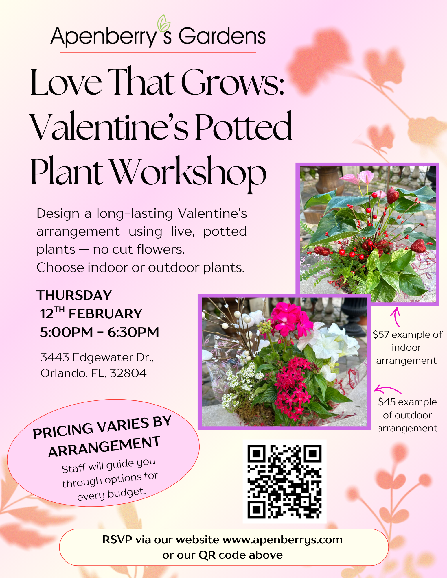 Loves that Grows: Valentine's Potted Plant Workshop