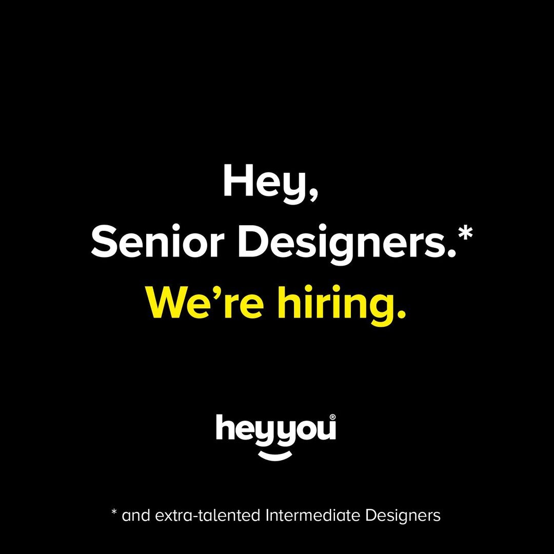 We&rsquo;re looking for a talented Senior Designer (or a superstar Intermediate Designer) who has a passion for brand and idea-driven work. You&rsquo;re looking for a full-time gig in a studio environment, the opportunity to use your experience and s