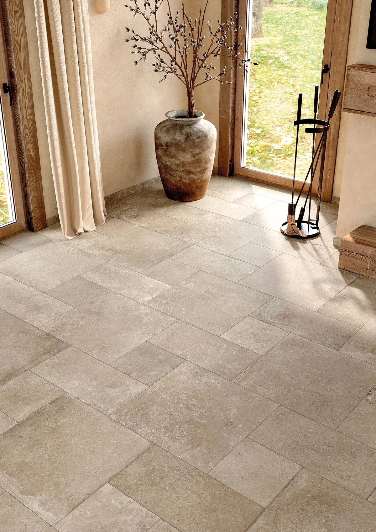Normandy Beige French Limestone Effect Porcelain Tiles