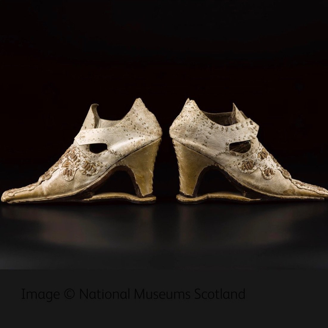 These strange shoes are thought to date to around 1660. They are what are called &lsquo;Slap sole shoes&rsquo;&mdash;a form of footwear designed to stop the heels (and even the soles) from sinking into the mud. Initially, they consisted of a separate
