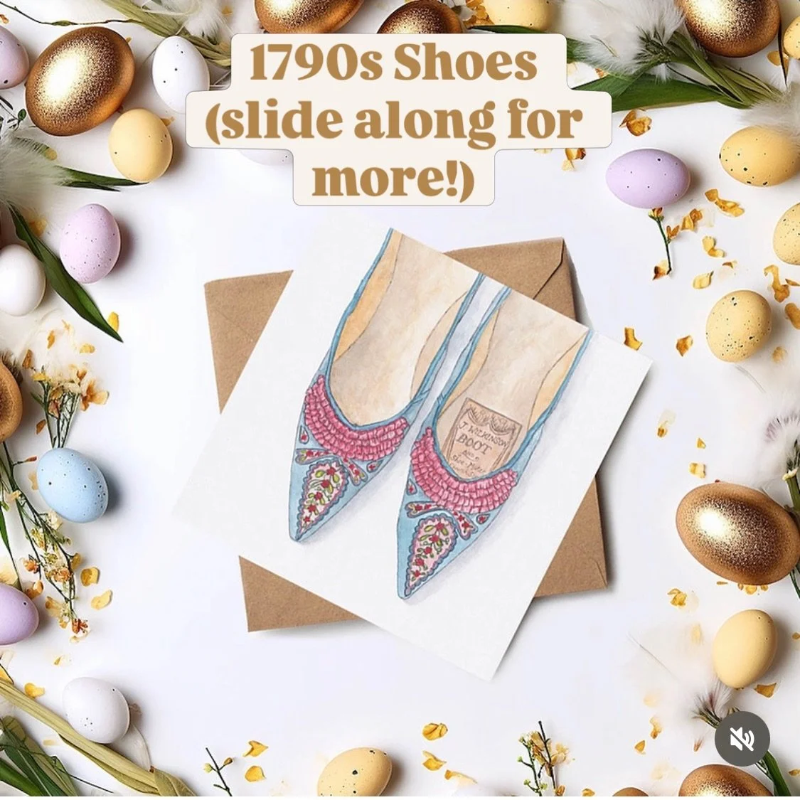 Mini egg shades&mdash;pale blue, soft yellow, and rose&mdash;were everywhere in 1790s shoes, and they&rsquo;re having a moment again this season (one can&rsquo;t move for lemon cardigans or duck egg blue pumps). 

After the French Revolution, high he