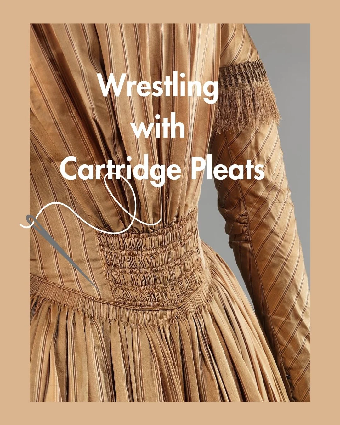 This weekend (in between other, more thrilling activities), I got to work on the skirt for my tiny version of Charlotte Bront&euml;&rsquo;s &lsquo;Thackeray Dress&rsquo;.

I&rsquo;d somehow forgotten just how stubborn cartridge pleats are, especially