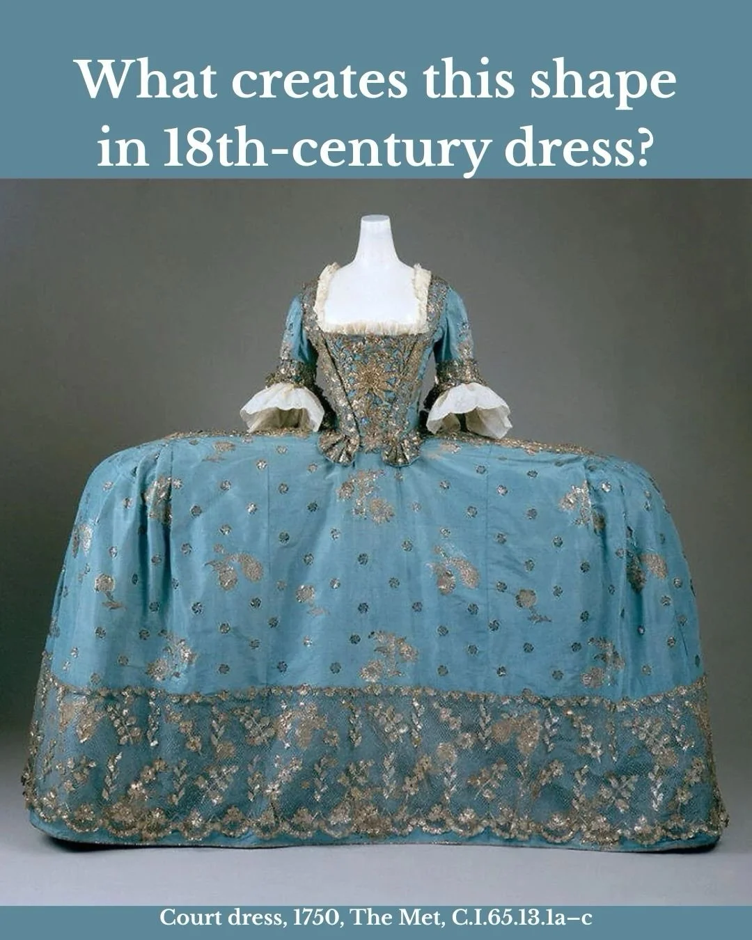 A closer look at the structure behind my Tiny Tuesdays c.1750 robe &agrave; la fran&ccedil;aise &mdash; panniers.

Worn beneath 18th century court dress (but also at other times too), panniers shaped the silhouette at the hips, creating that wide, di