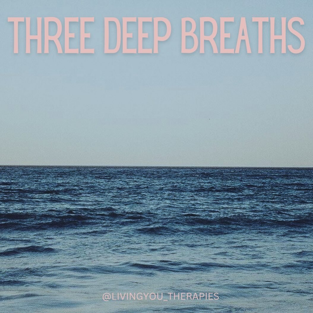 THREE BREATH RESET: 

🌸 Take a full inhale breath, and then release a smooth, slow exhale. 
🌸 You could even audibly sigh 😮&zwj;💨 it out if that feels nice. Repeat this 3 times. 
🌸 As you do, allow your jaw to unclench, eyes to close, shoulders 