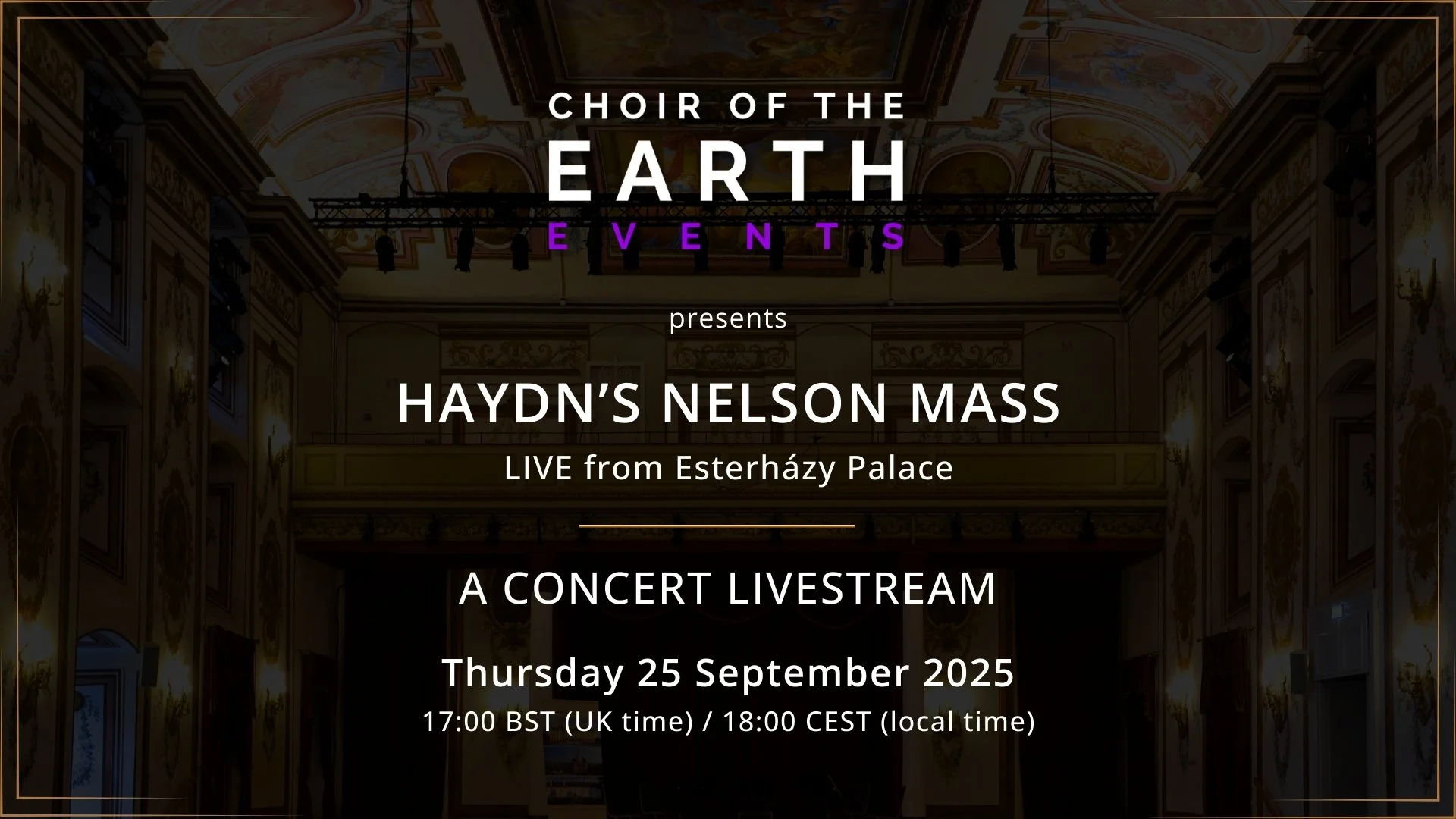 Concert Livestream: Haydn's Nelson Mass live from Esterházy Palace