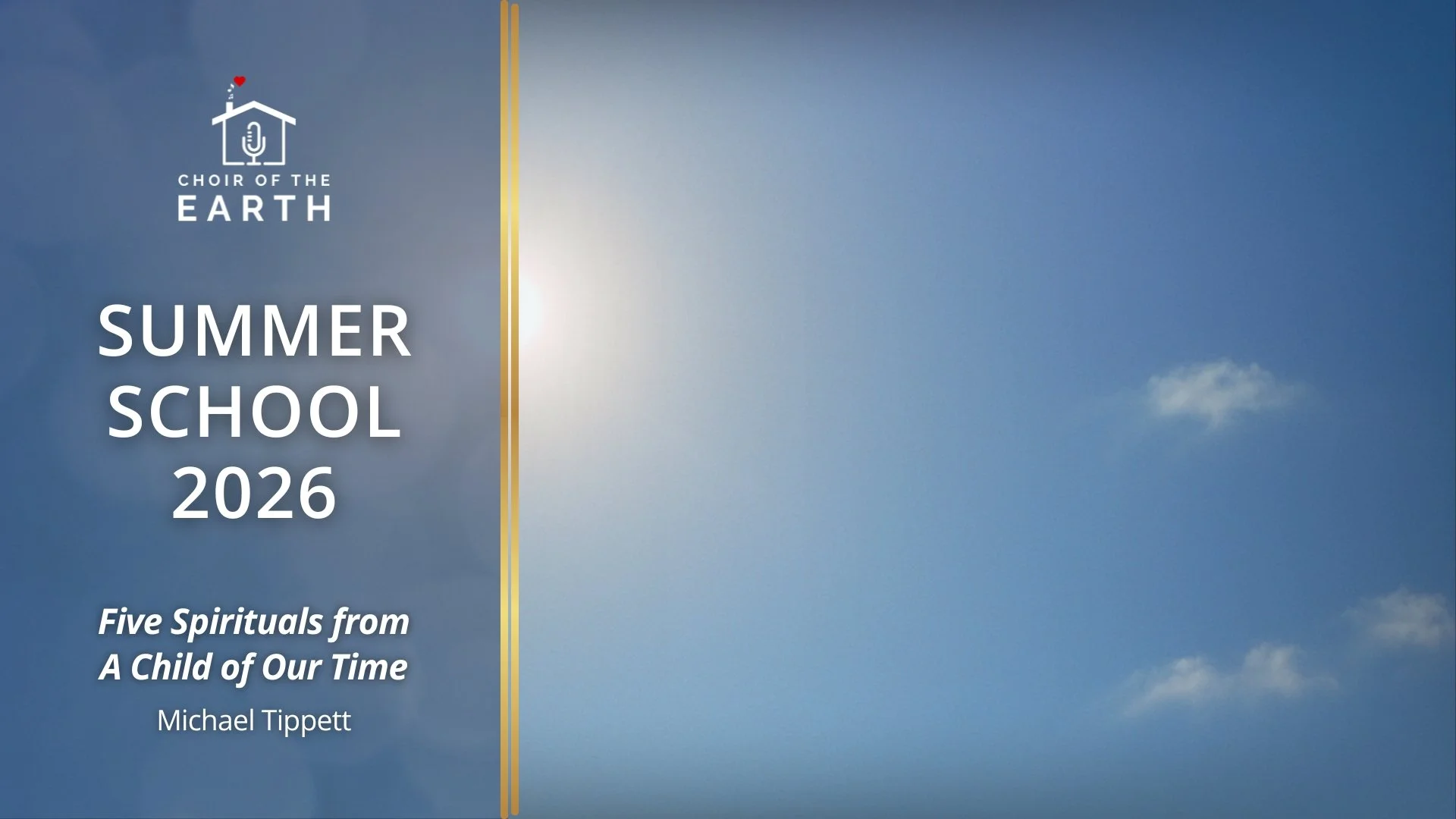 Summer School 2026: Five Spirituals from A Child of Our Time by Michael Tippett