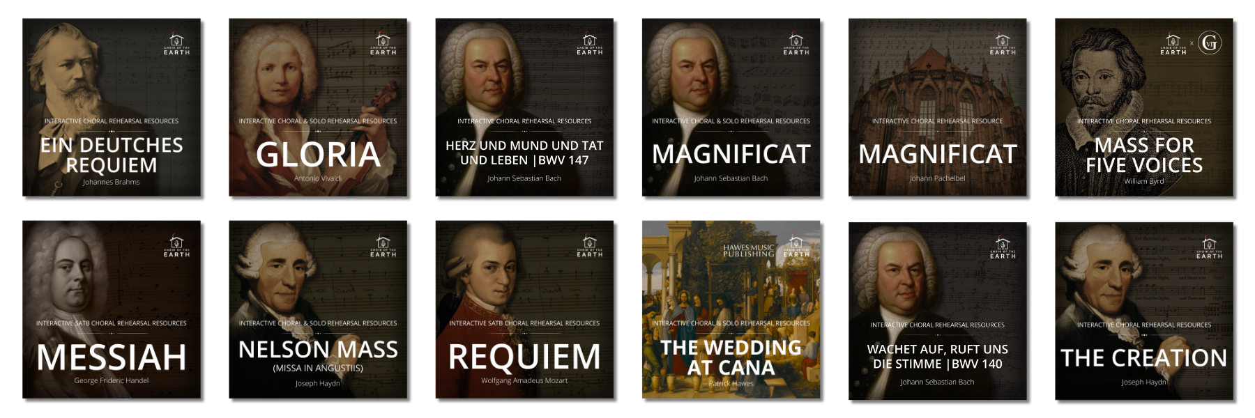 Images of Soundslice cover images - click to explore the Choir of the Earth Soundslice store