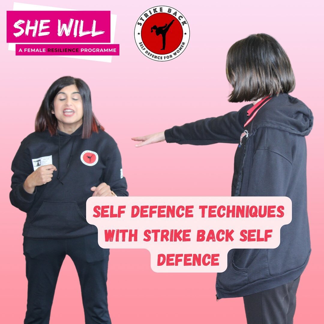 A great session as part of SHEWILL on Tuesday with Gulshen from @strikebackdefence. Teaching young girls to keep themselves safe!
