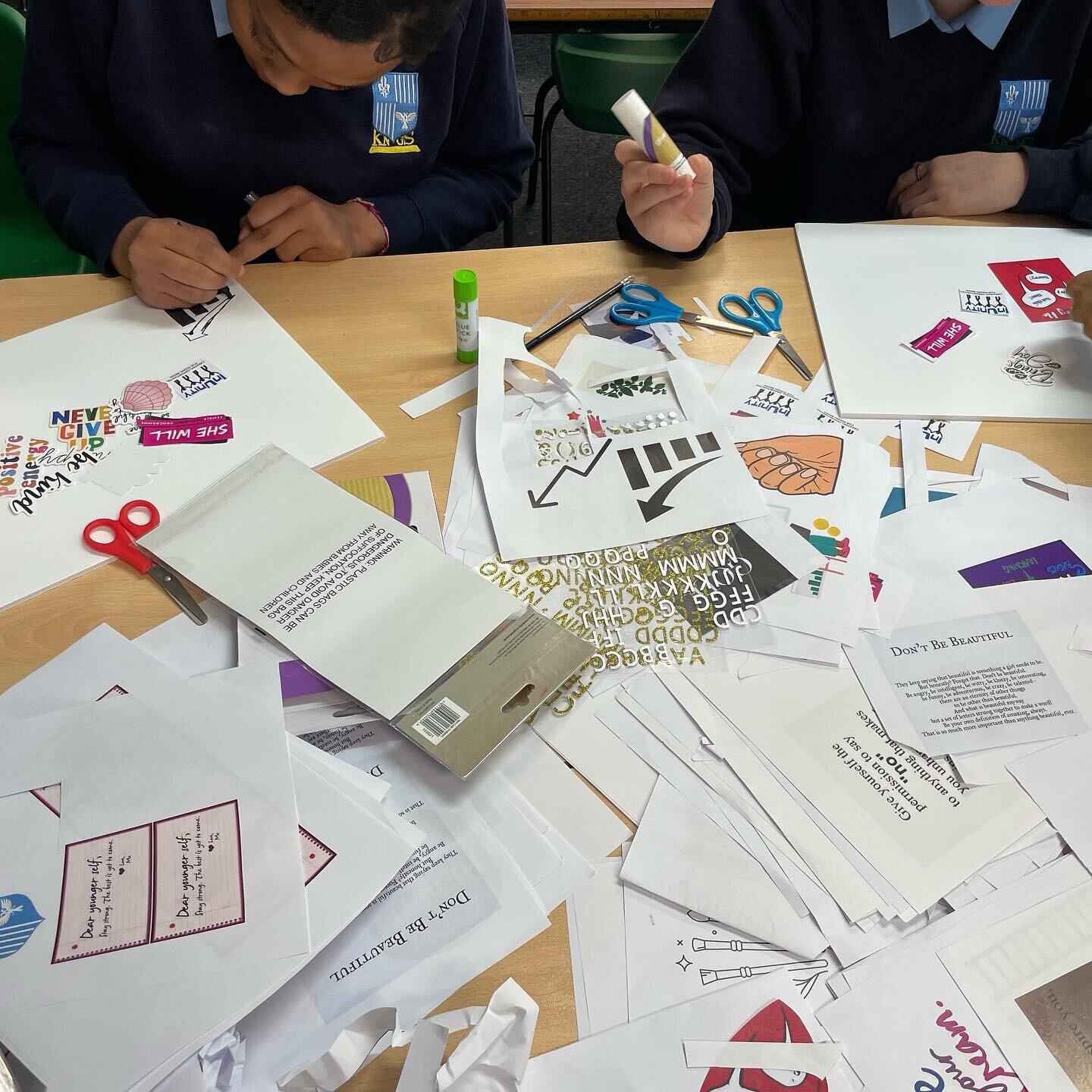 Creating mood boards with our yr9 girls on our &ldquo;She Will&rdquo; programme.
We reflected on our previous mentoring sessions over some pizza and got to create a mood board on how we have felt about the sessions and what they have learnt about the