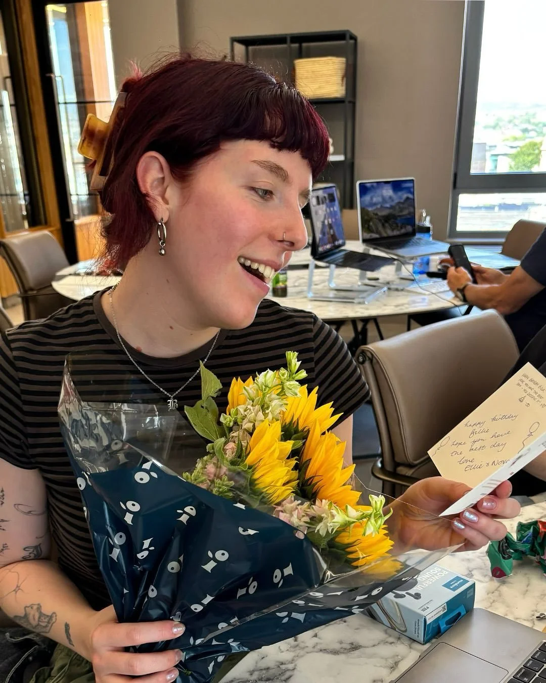 June Drop ⬇️ Rooftop working, BTS magic and photobooth fun. June was a good one!

1. Billie&rsquo;s birthday office celebrations 
2. Soaking up the sun (and WiFi) on the office terrace
3. Studio day creativity in action 
4. Georgie and Jessica Sweetm