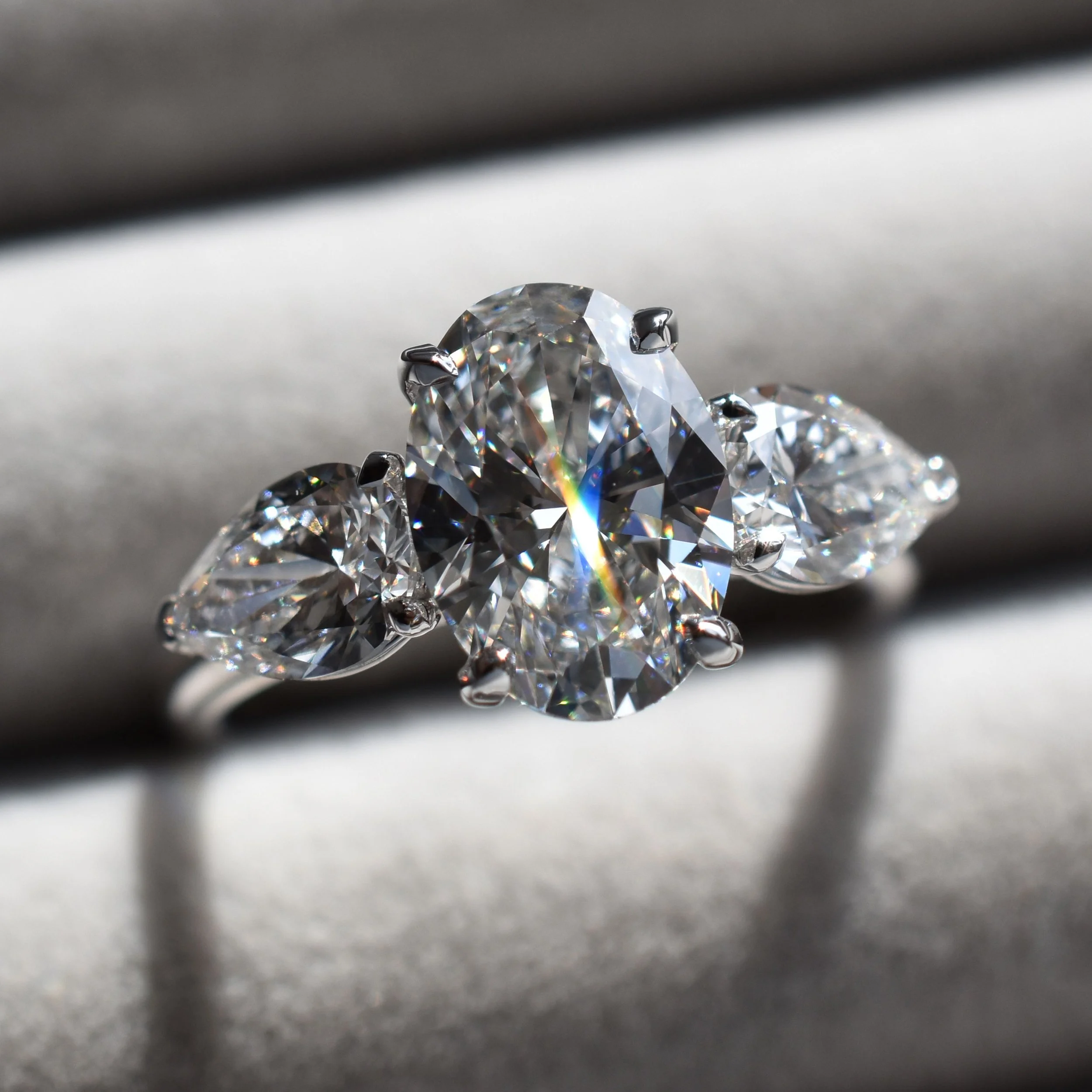 Victoria Oval Diamond Three Stone Ring in Yellow Gold 2.jpg