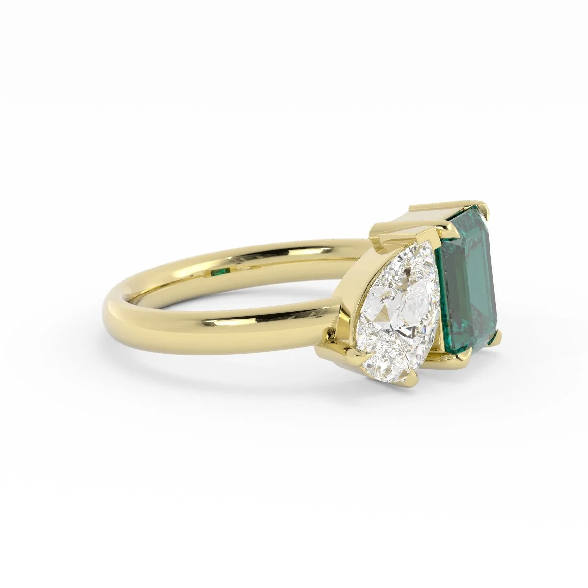 Jillian Pear Diamond and Green Sapphire Emerald Toi Et Moi Ring image_001 (3).jpg