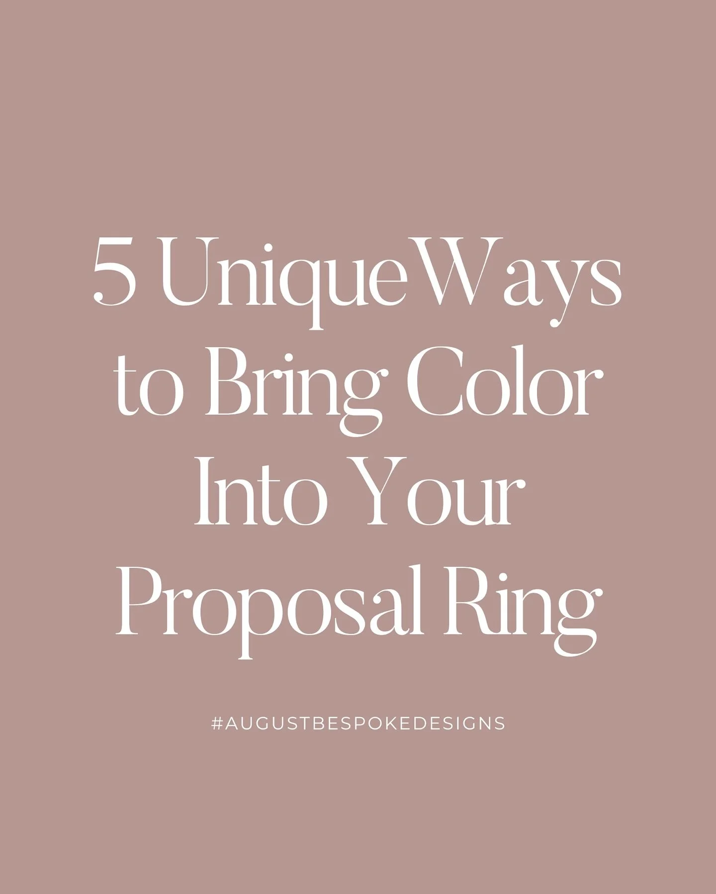 Swipe to see 5 of our favorite ways to add color to your ring ✨ 🌈

Whether it&rsquo;s a meaningful birthstone or simply a shade your partner loves, we&rsquo;ll add that bold pop of color while keeping it elegant and timeless 💎