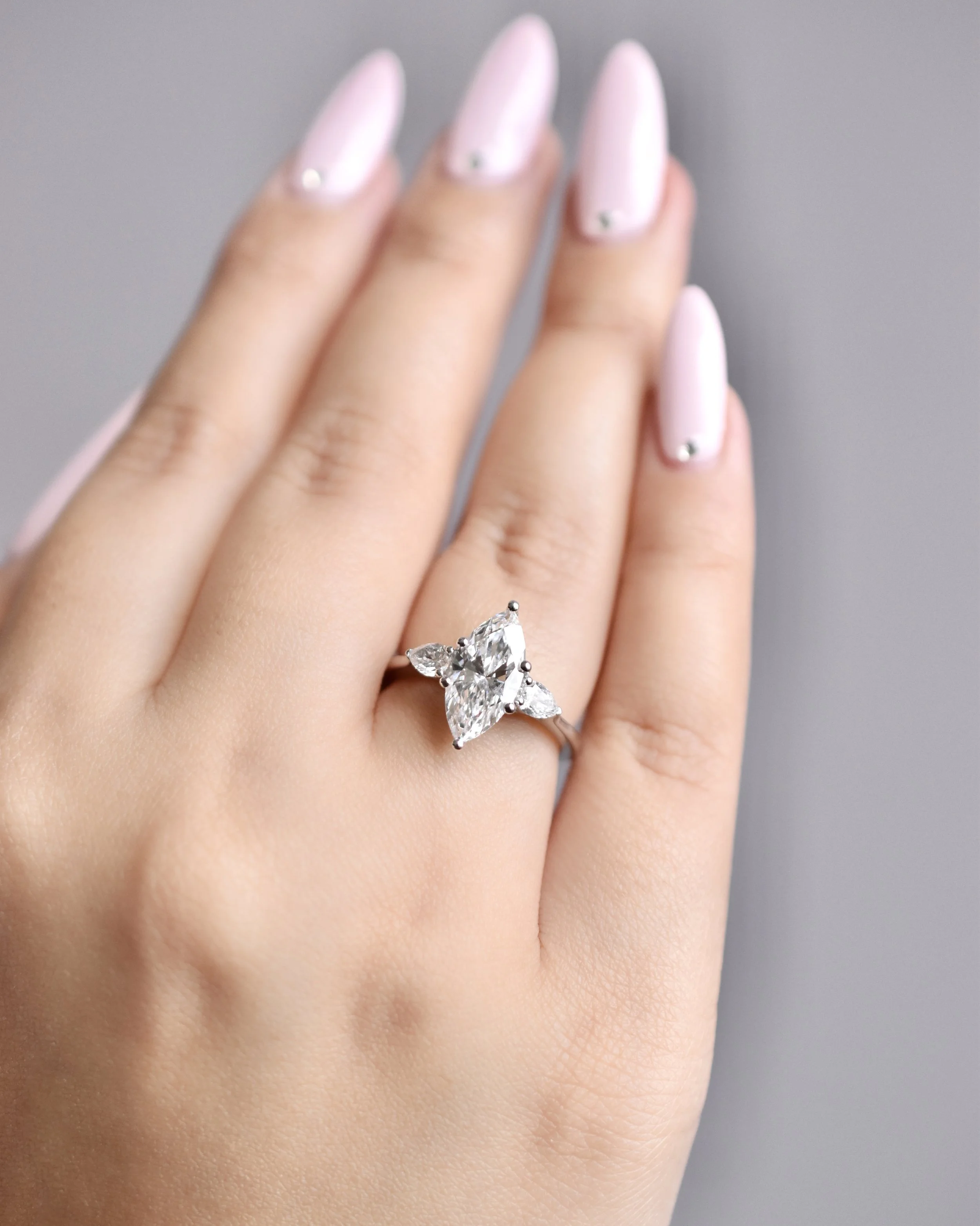 Marquise Three Stone Ring