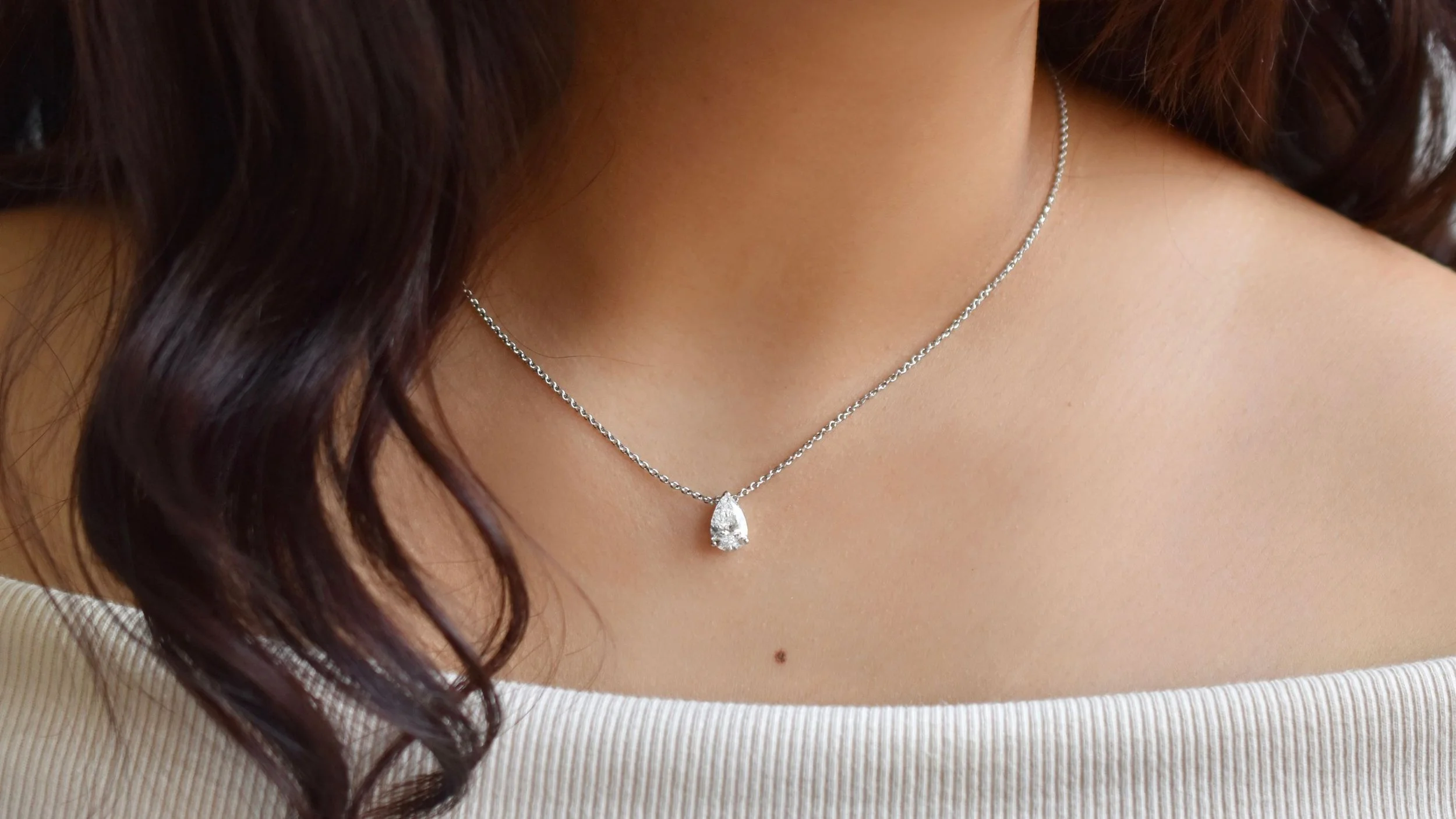 Pear Diamond Pendant