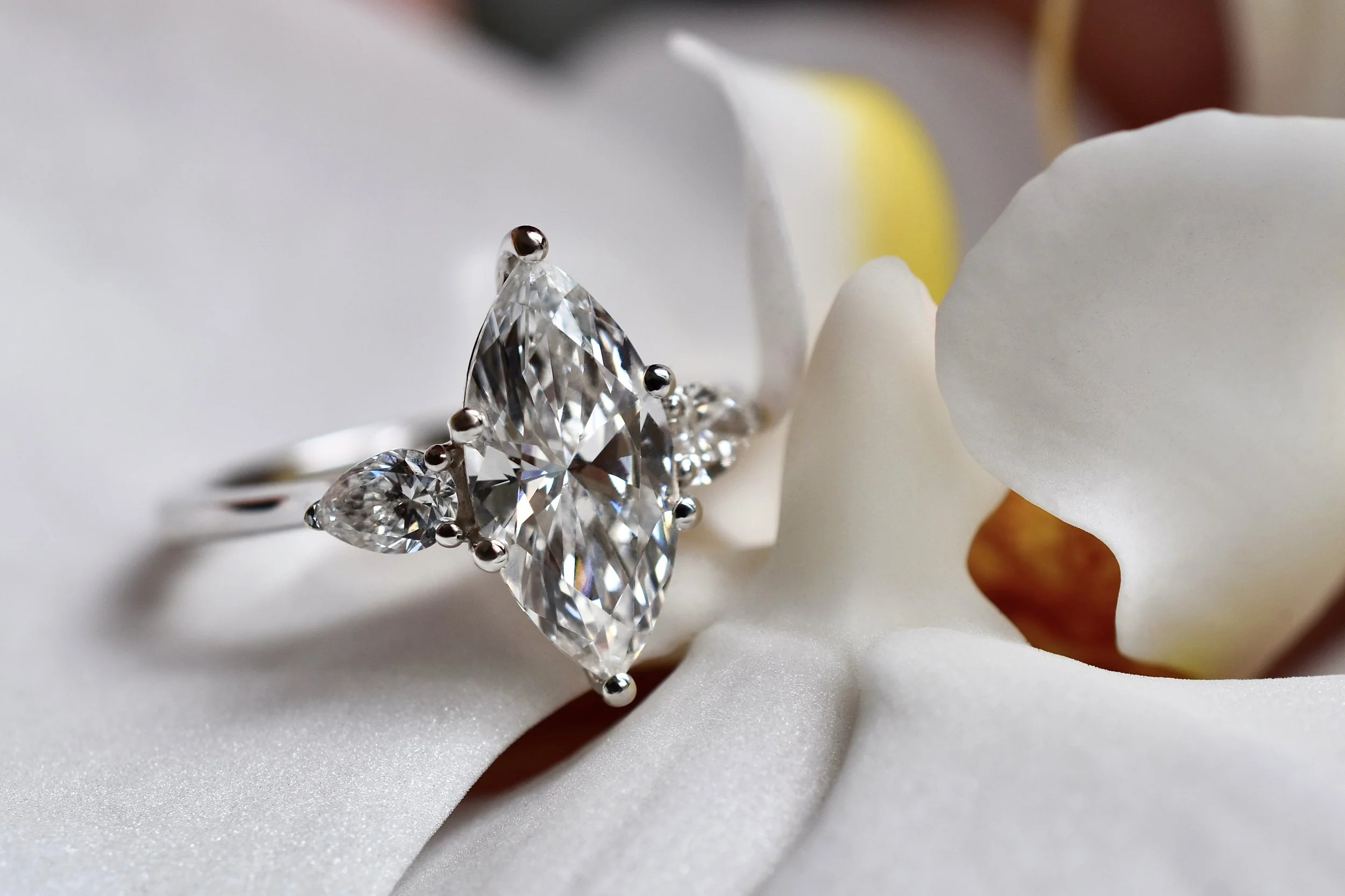 Marquise Three Stone Ring