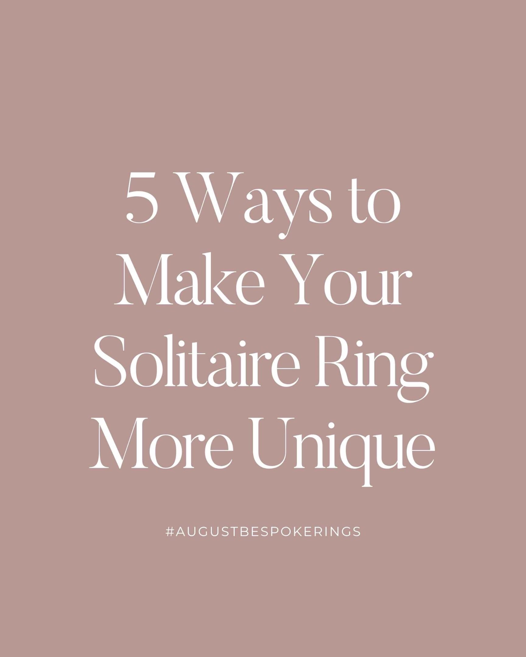 A solitaire doesn&rsquo;t have to be simple. One stone, endless ways to make it yours 💍

1️⃣ Tulip Prongs: petal-shaped prongs that cradle the diamond like a blooming flower, with a hidden sparkle tucked underneath
 2️⃣ Organic Bezel Setting: a molt