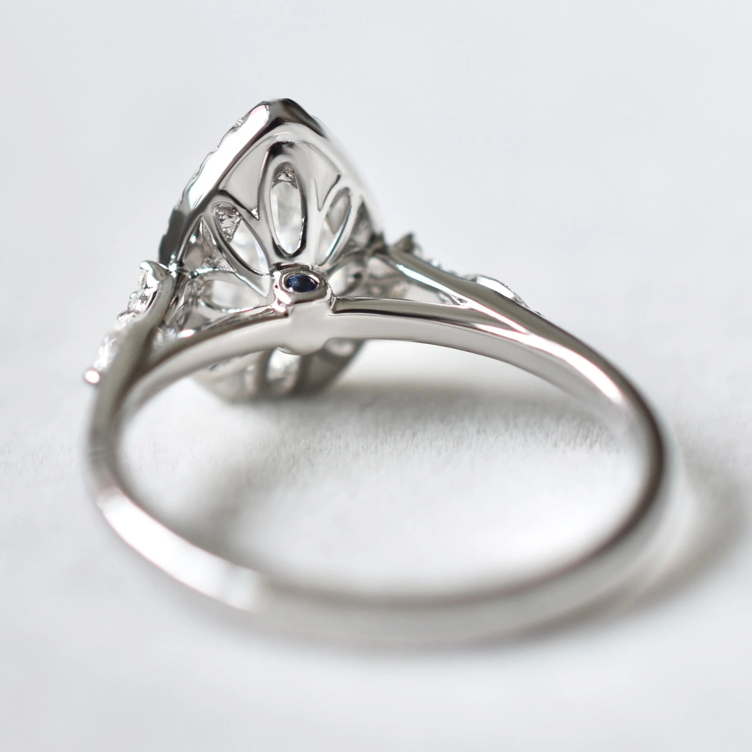 Natasha Pear Diamond Halo Ring in White Gold 2.jpg