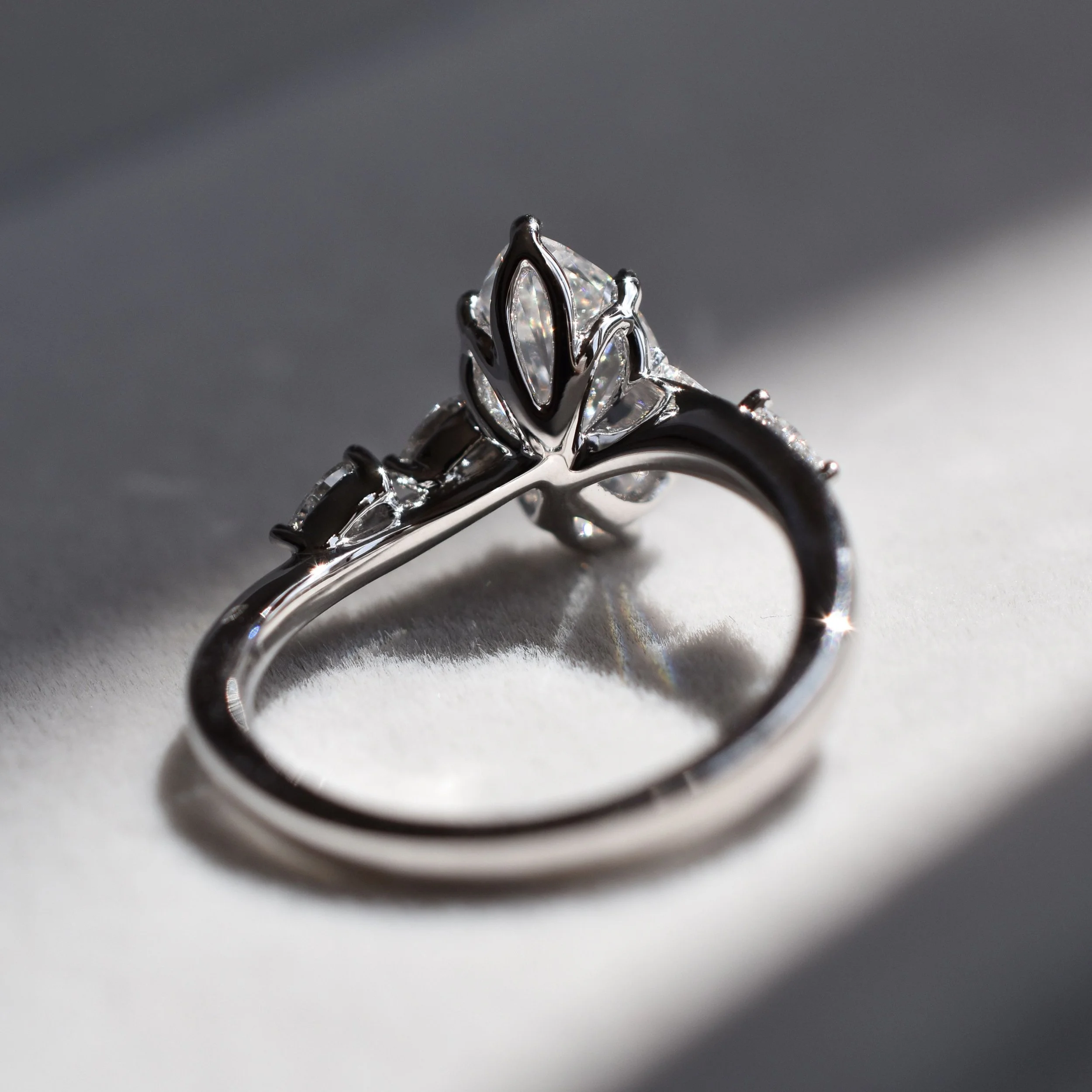 Prudence Asymmetrical Marquise Diamond Ring with Tulip Prongs in White Gold2.jpg