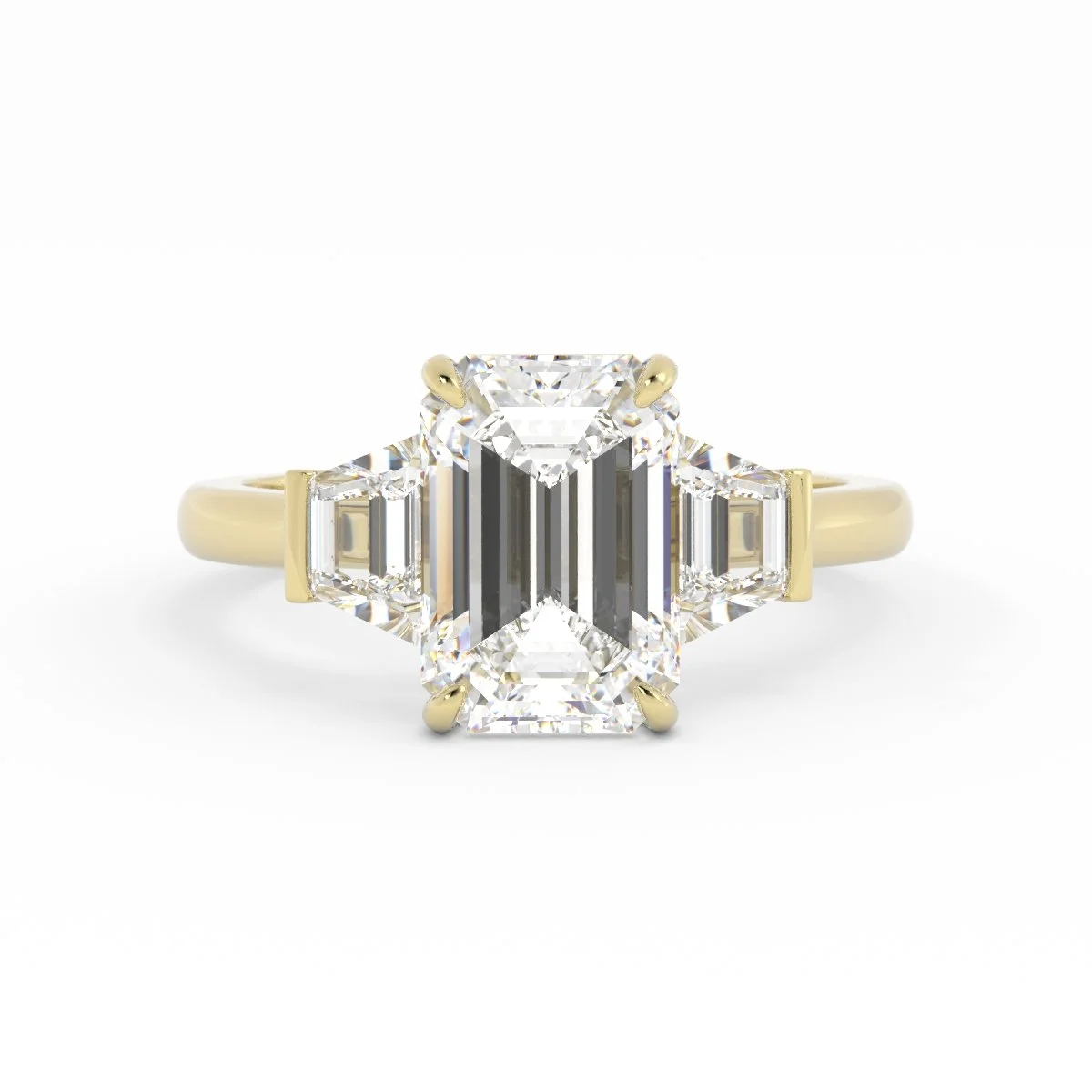 Beverly Emerald Cut Three-stone Diamond Ring with Trapezoids image_000 (32).jpg