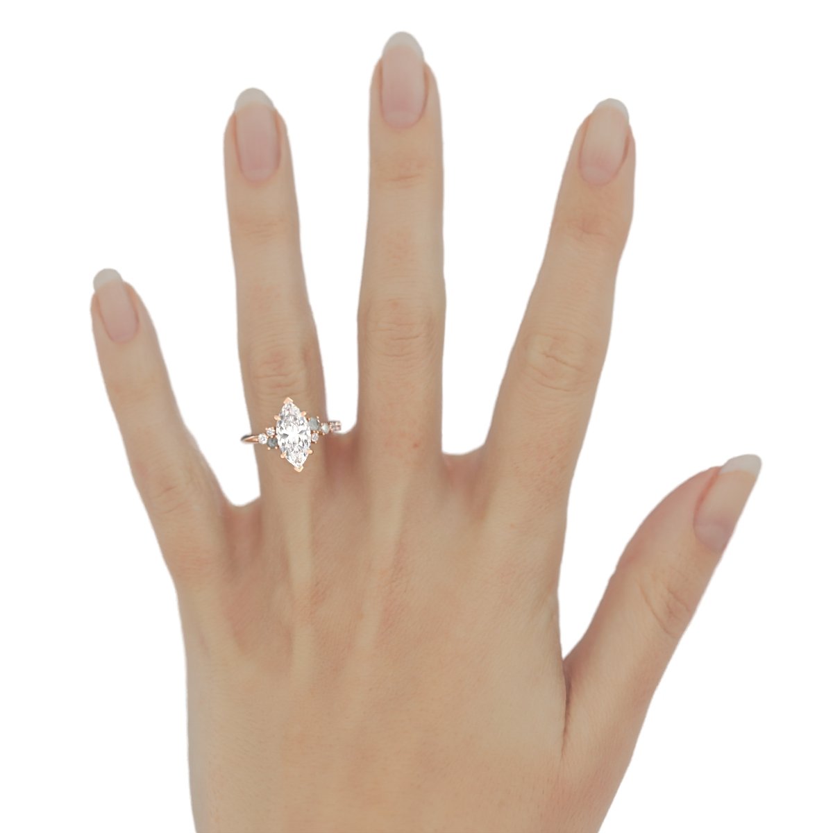 Kyla Marquise Diamond with Salt and Pepper Diamond Cluster Ring in Rose Gold image_005-22.jpg