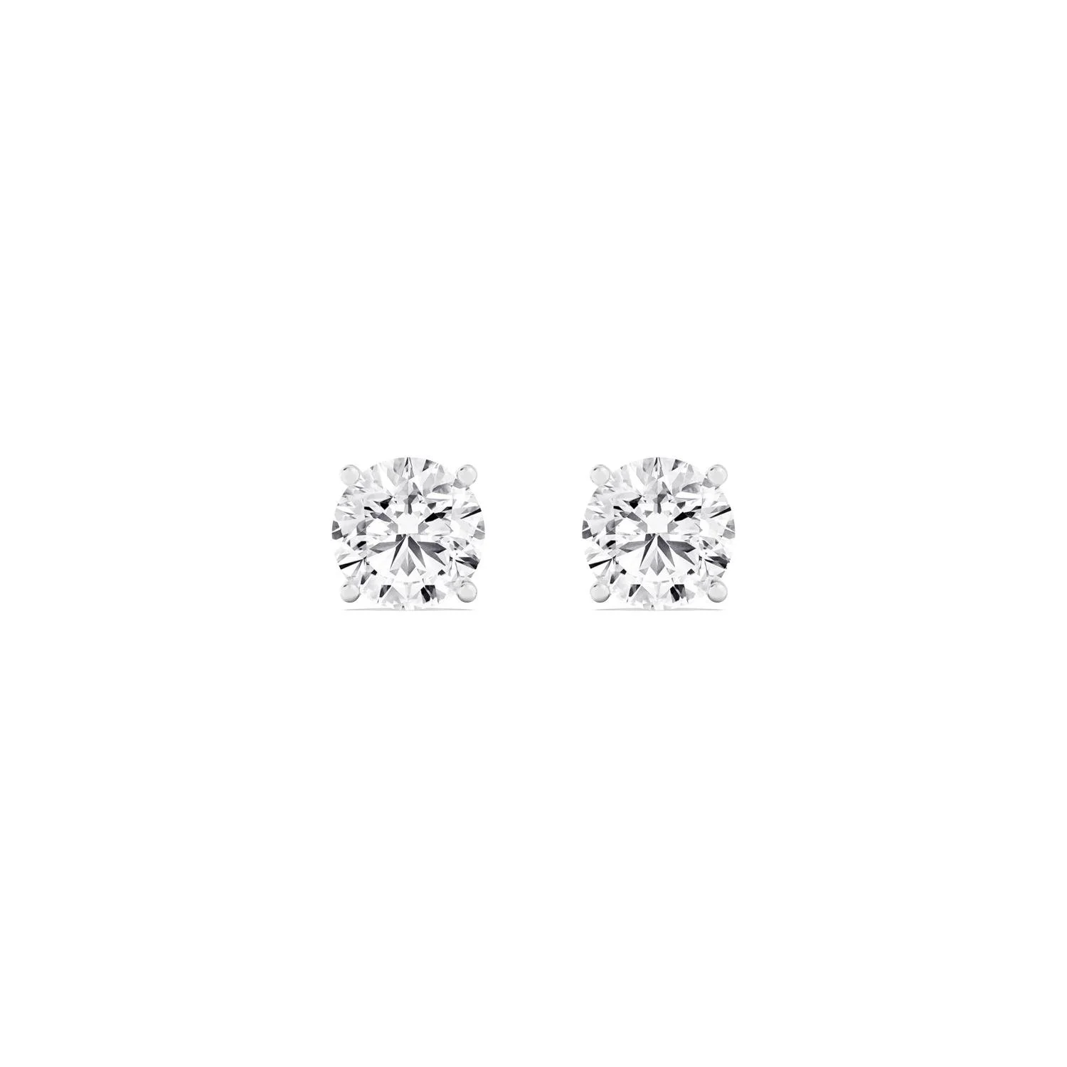 Maribelle round diamond solitaire stud earrings in white gold, by August Bespoke Singapore
