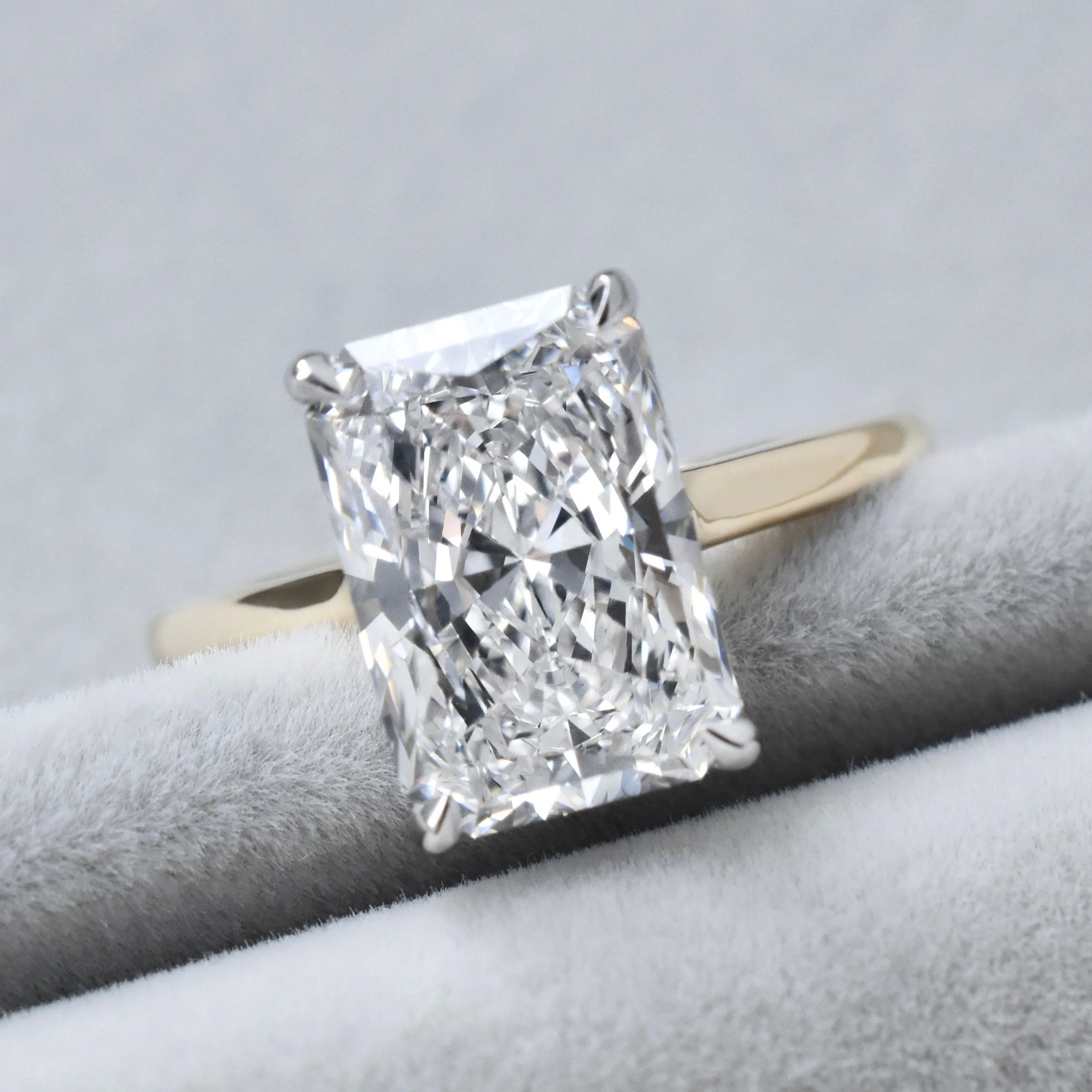 Nicolette Radiant Cut Floating Diamond Ring in Two Tone Design 2.jpg