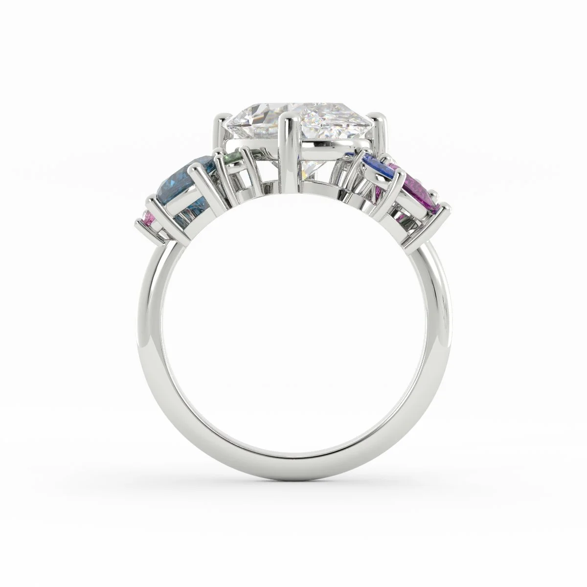 Grace Oval Diamond Spinel and Sapphire Cluster Ring in White Goldimage_002 (2).jpg