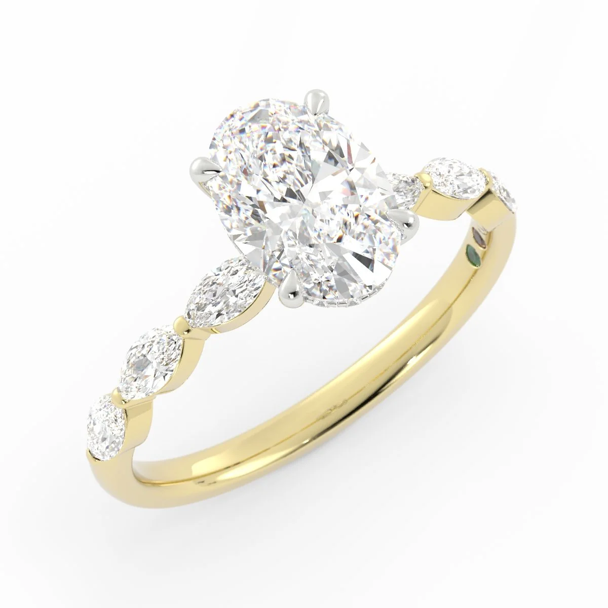 Brandy Two-toned Oval Diamond Ring in White and Yellow Goldimage_004 (2).jpg
