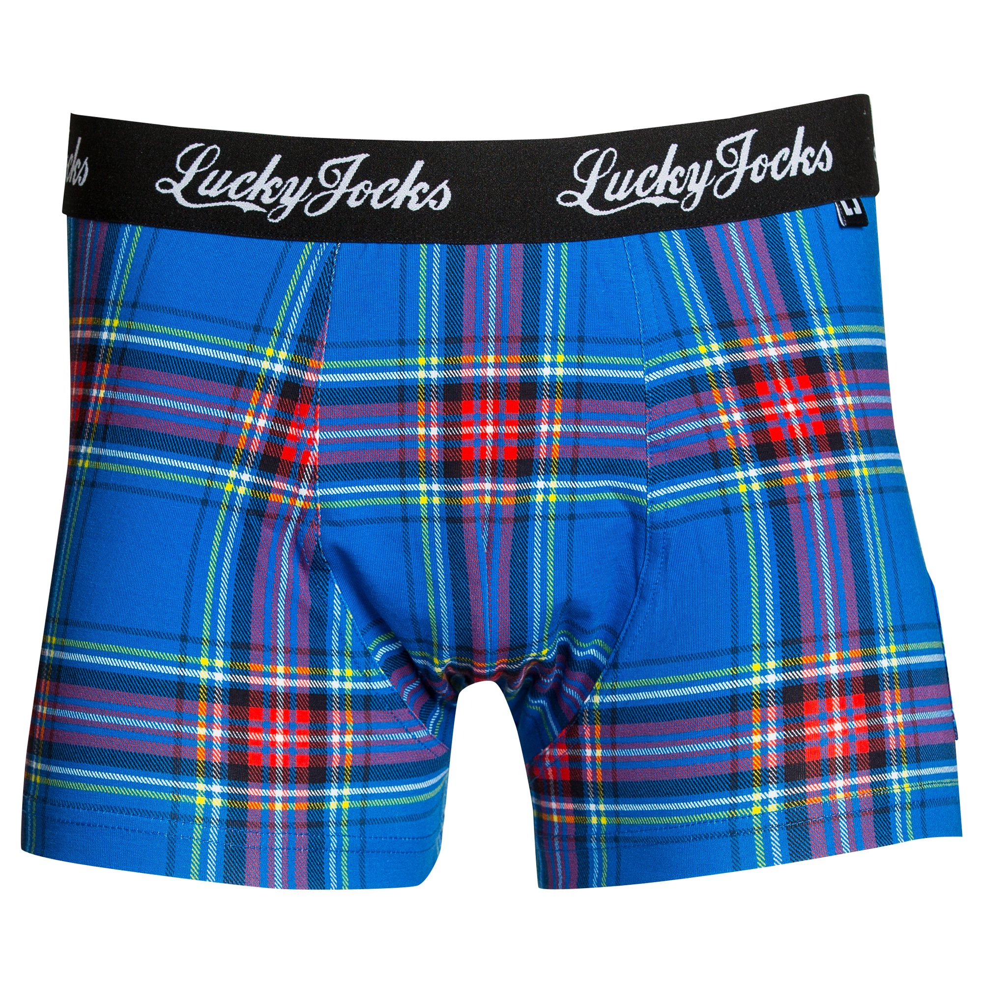 Lucky Jocks Mens Tartan Underwear Stretch Cotton Trunks 