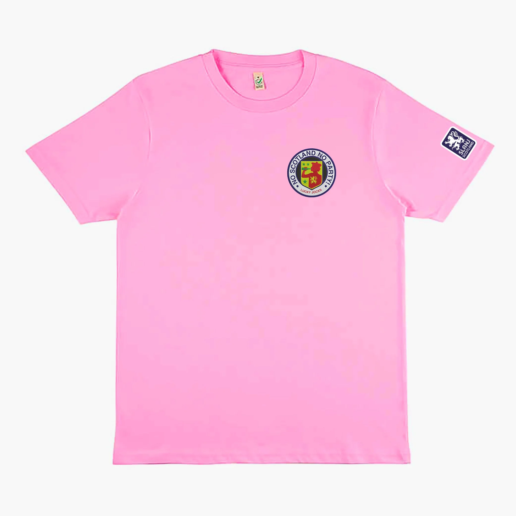 Pink NSNP tshirt with Slanj Scotland sleeve.jpg