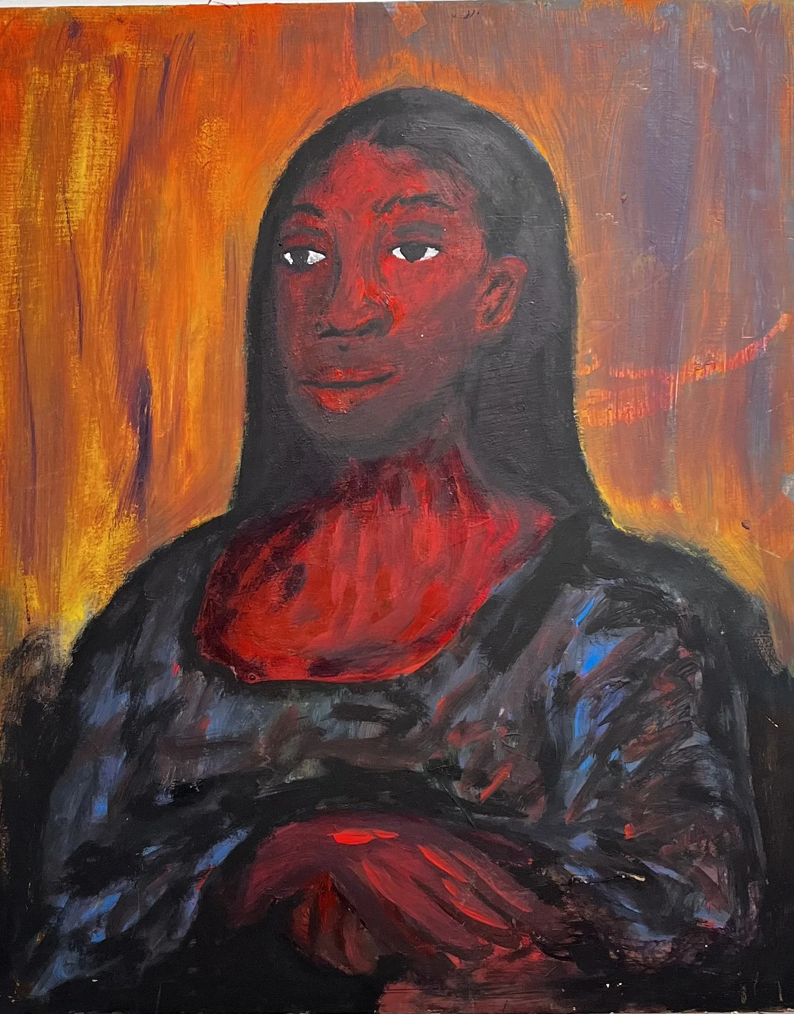 "Manoushka"
acrylic on wood panel (2022)