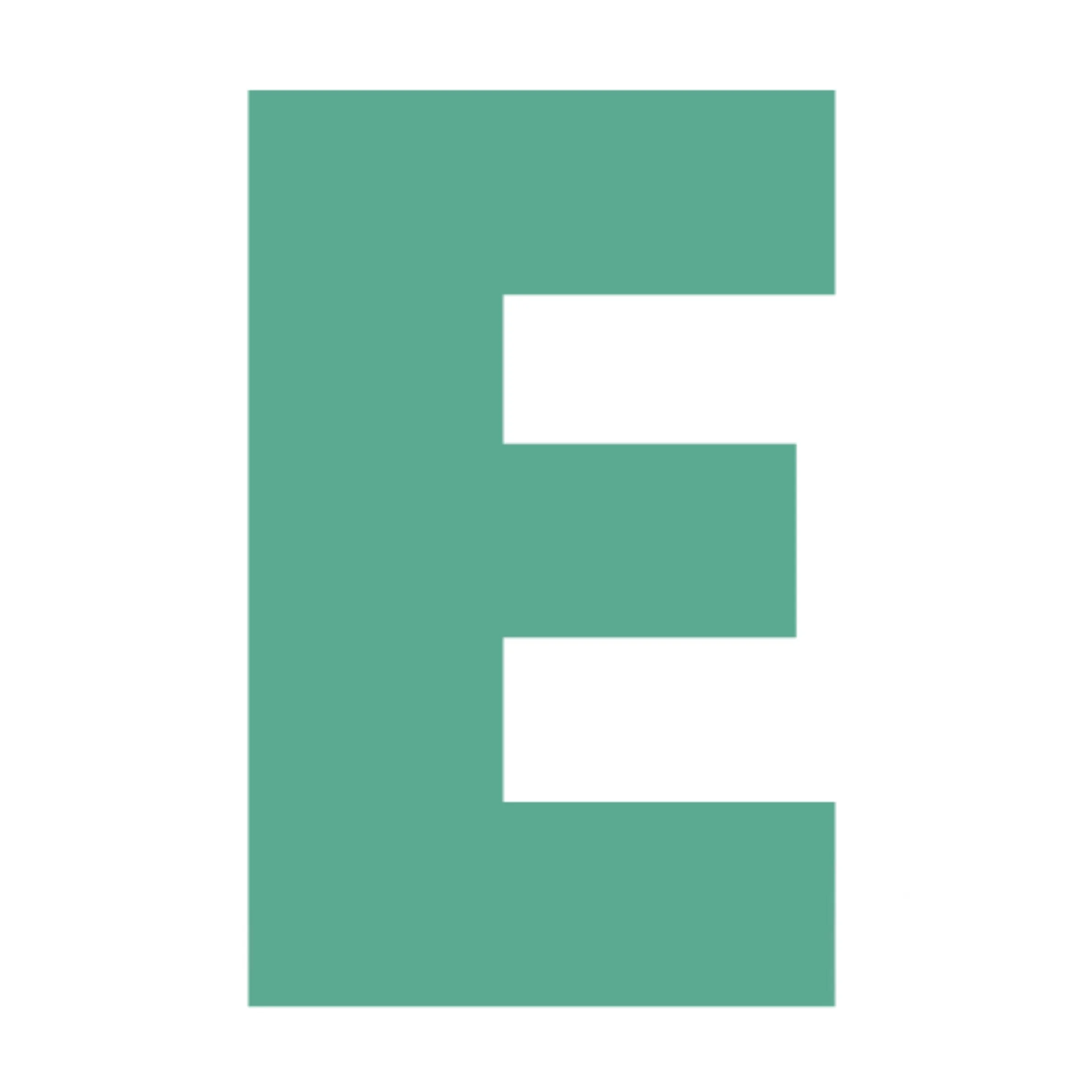 A large E representing the word EXPLORE from the STRESS Framework by Johanna Hooper