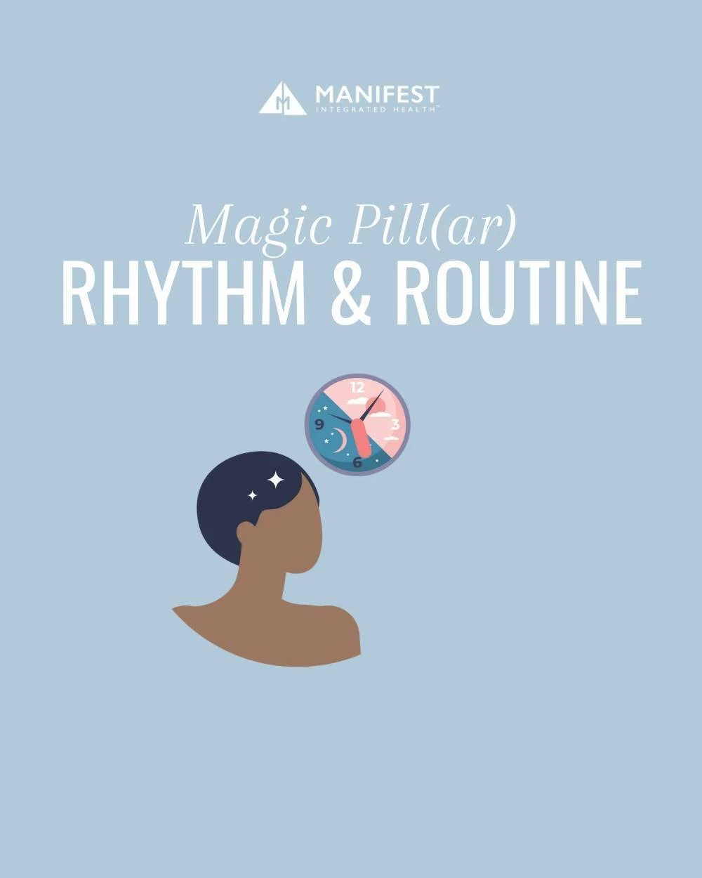 Think about a toddler that misses nap...likely there are going to be a few big emotions happening and you're no different! Your body loves rhythm, whether you realize it or not. Regular patterns in eating, movement, sleep, and daily habits help your 