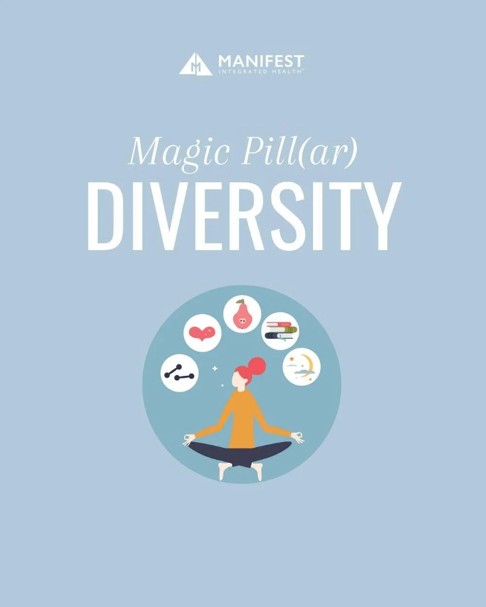 Health isn&rsquo;t one-size-fits-all!The diversity pillar reminds us that variety is very important!

Different foods provide different nutrients.
Different types of movement support different systems.
Different seasons of life require different appr