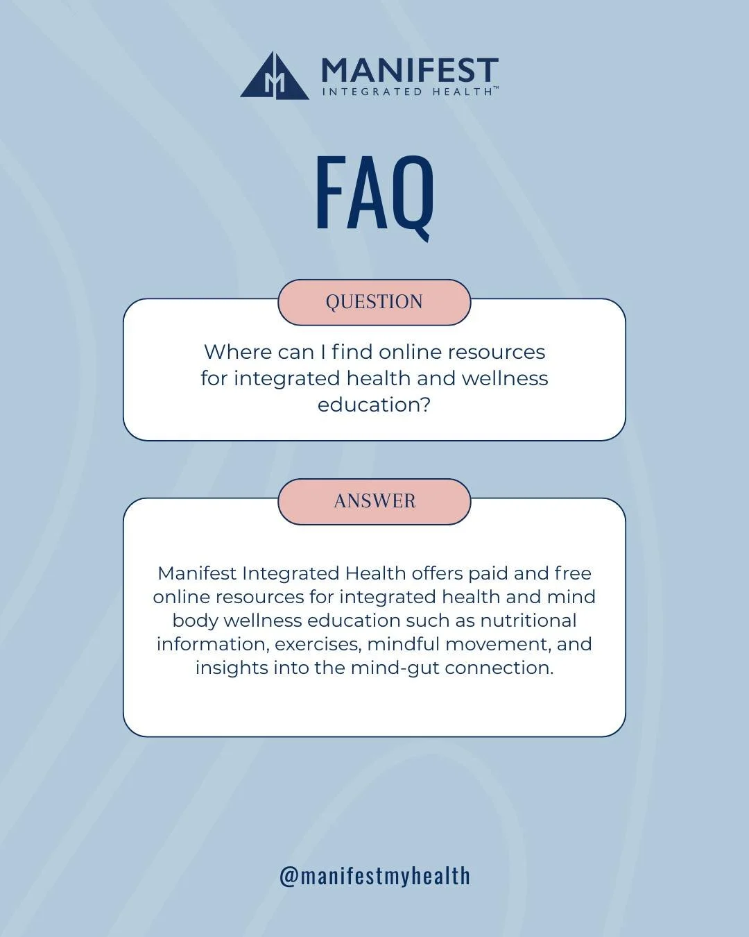 If you are interested in learning more about our paid and free online resources for integrated health and mind, body, and wellness education, send us a message or check out our Digital Store! 
https://www.manifestmyhealth.com/manifest-wellness-digita
