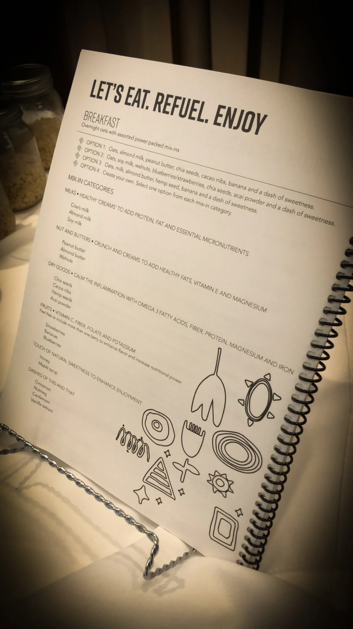 photo of breakfast menu options