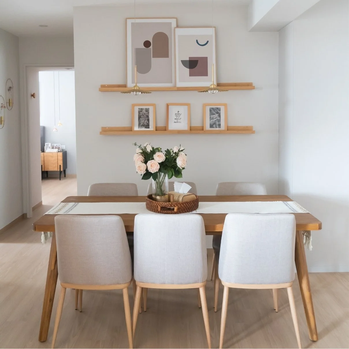 dining room spruced up with interior styling
