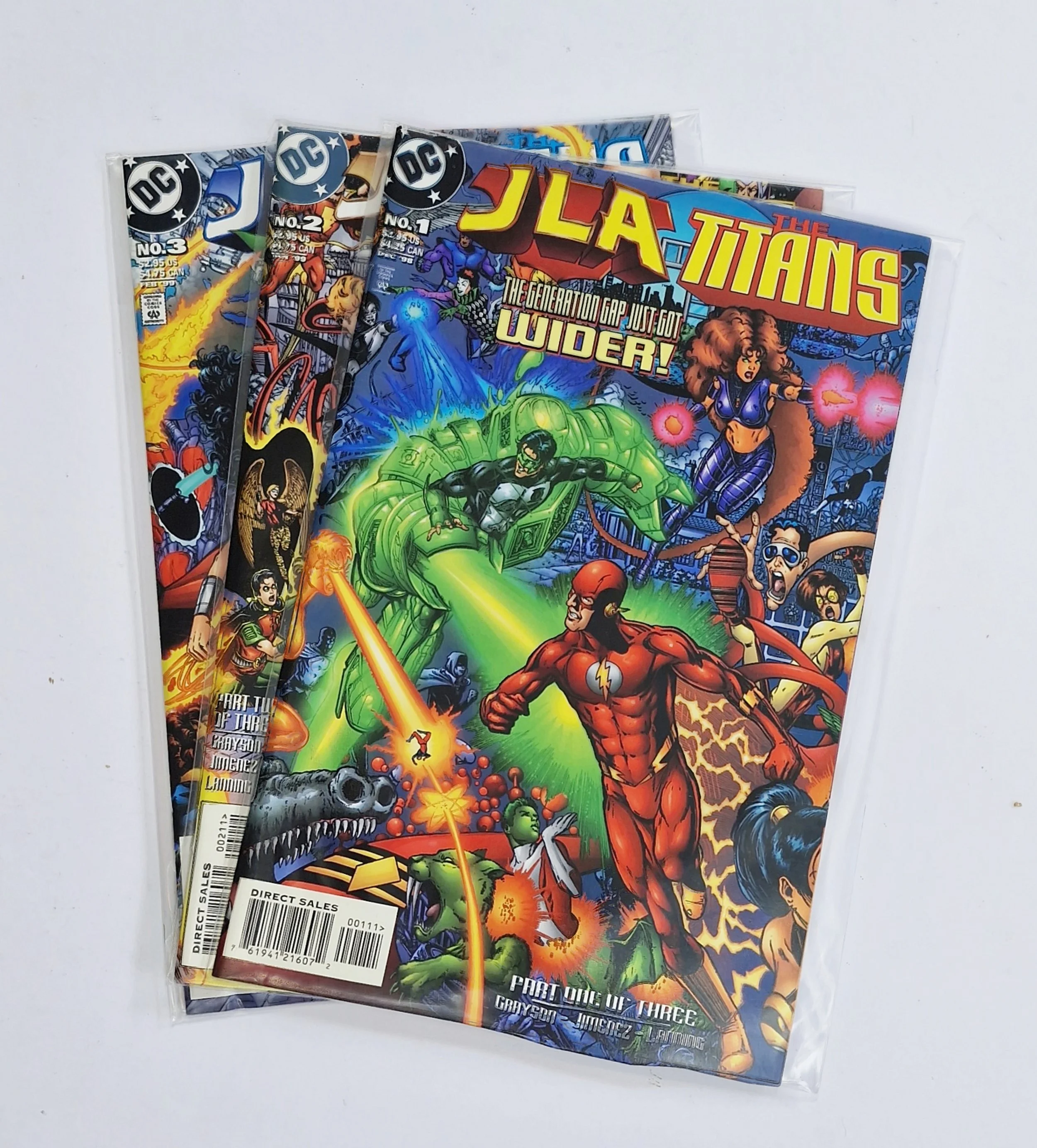 JLA (The Titans) 3 issues. - 1,2,& 3    1999