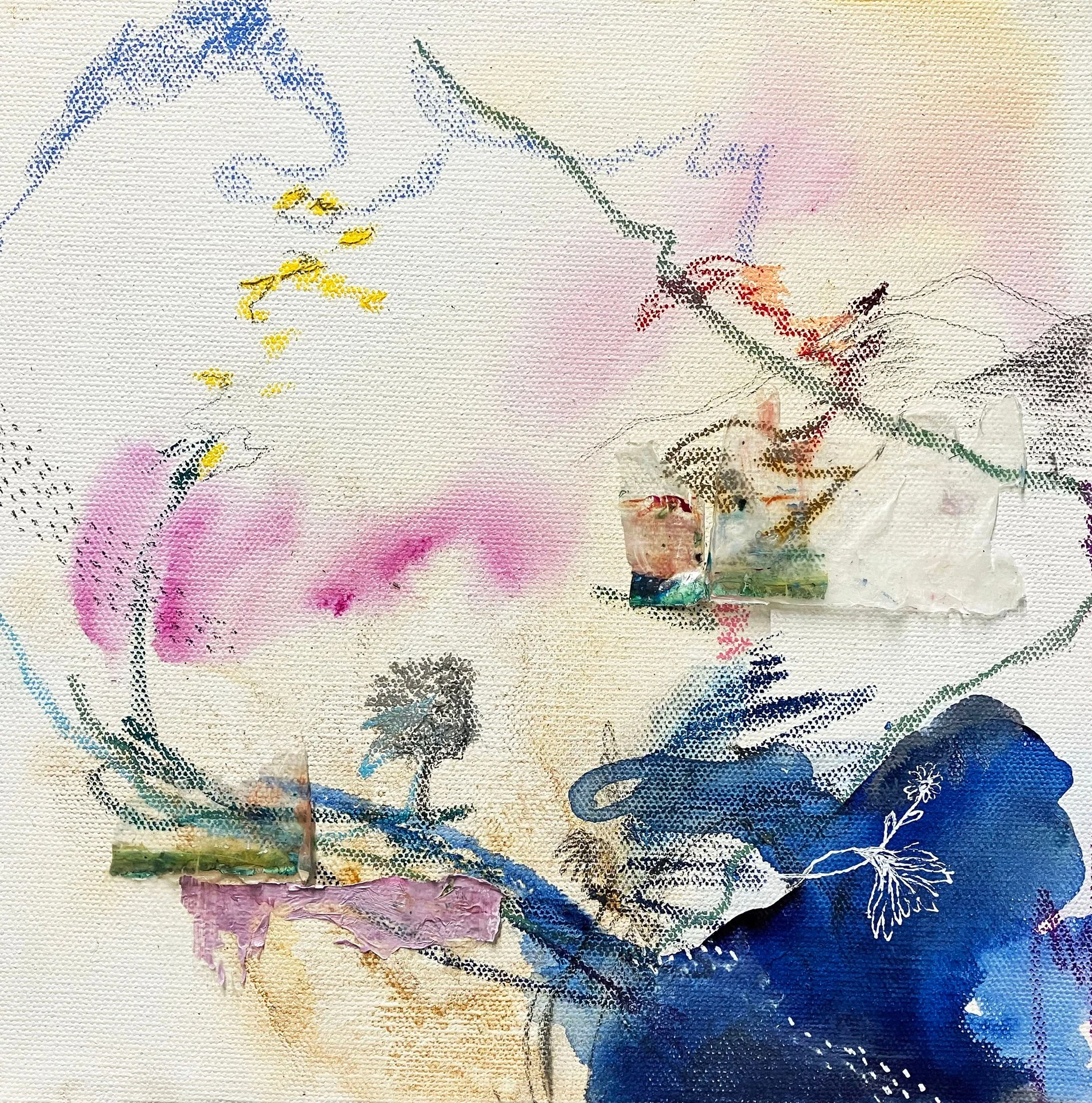 Leave them where they belong |
Acrylic, ink, oil pastel and graphite on primed canvas |
Framed in light fuchia frame |
13x13 in frame |
$145 + tax & shipping |
Email for inquiries