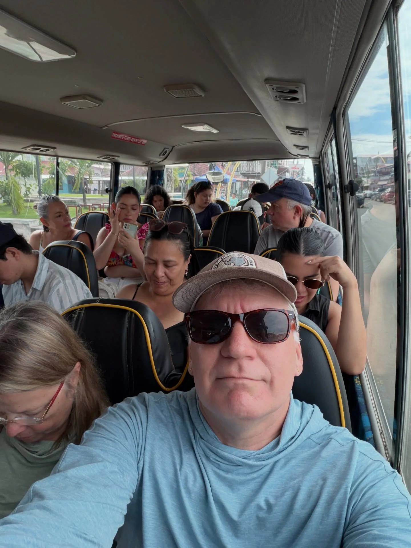 We survived an adventure to Starfish Beach on Island Colon! We crammed into a collectivo van for a bargain $2.50, then hiked a mile through the jungle, only to find the "remote" beach was actually party central for locals and tourists alike