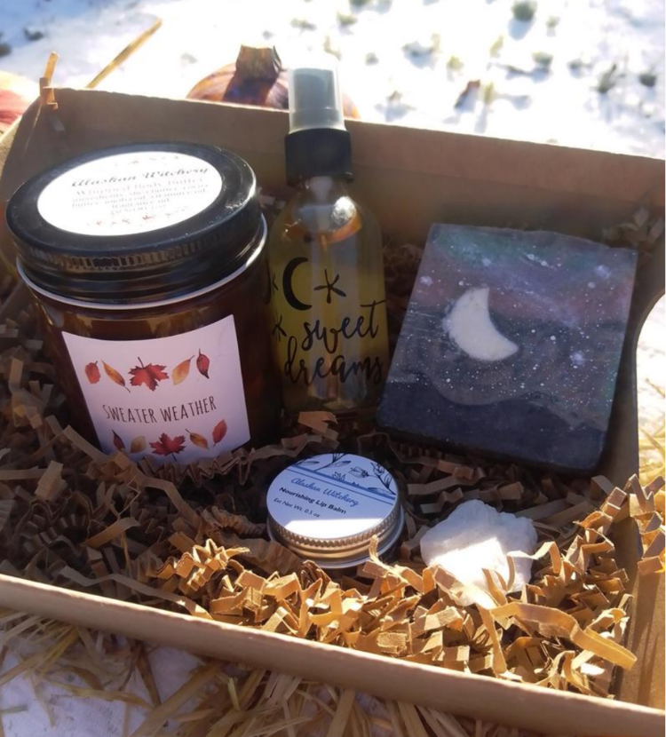 AlaskanwitcheryshopAlaskanwitcheryshop on Etsy is run by Monica Edwards out of Alaska. Her artisanal bath products are visually and aromatically pleasing, in addition to being 100% handmade! If you know someone that loves a cozy, themed bath for som…