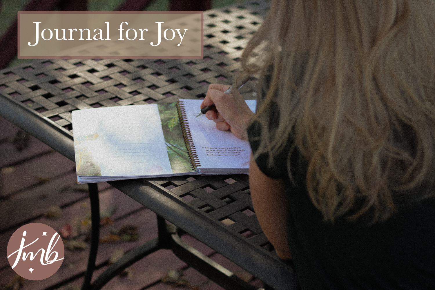 Get joy in journaling